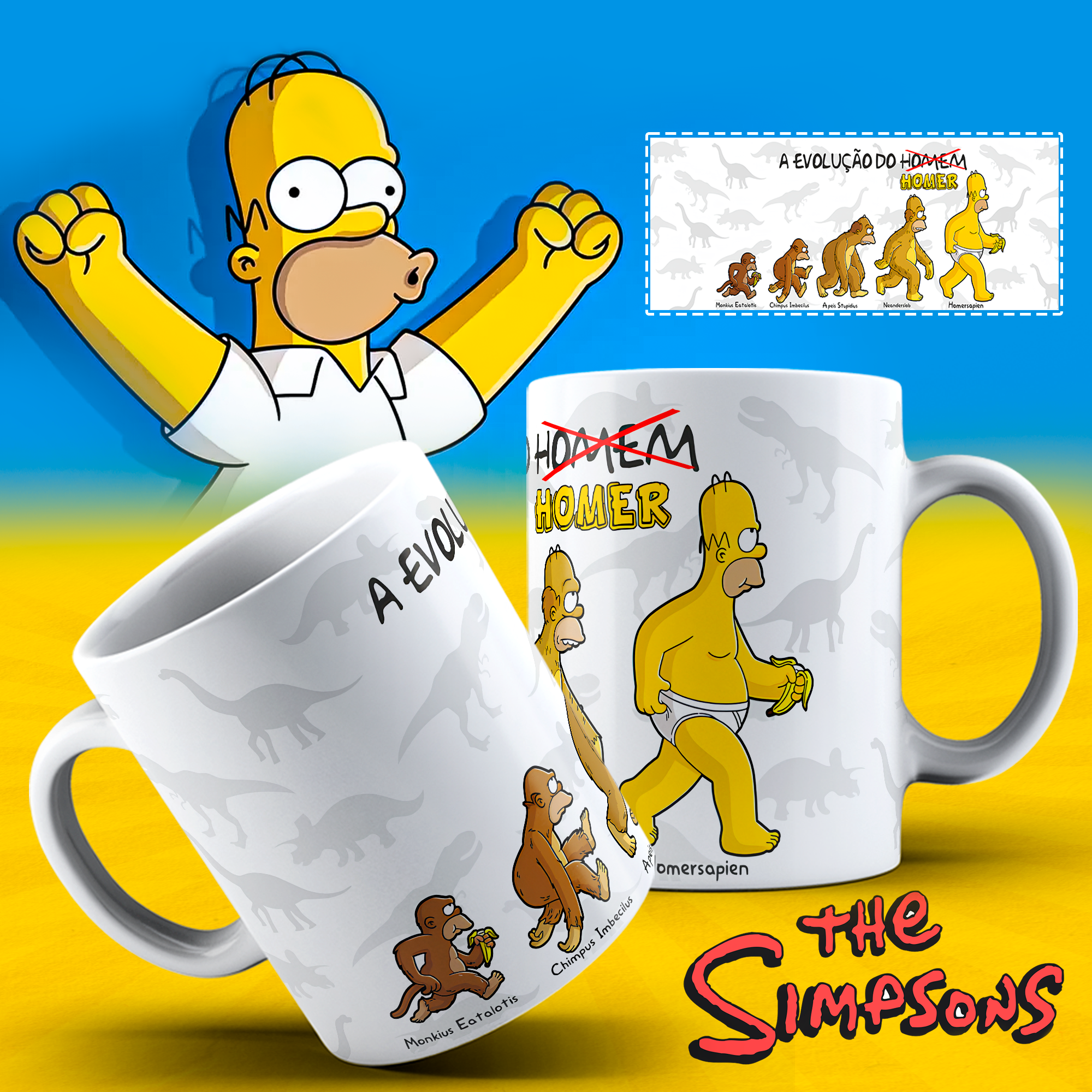 Caneca A Evolução do Homer