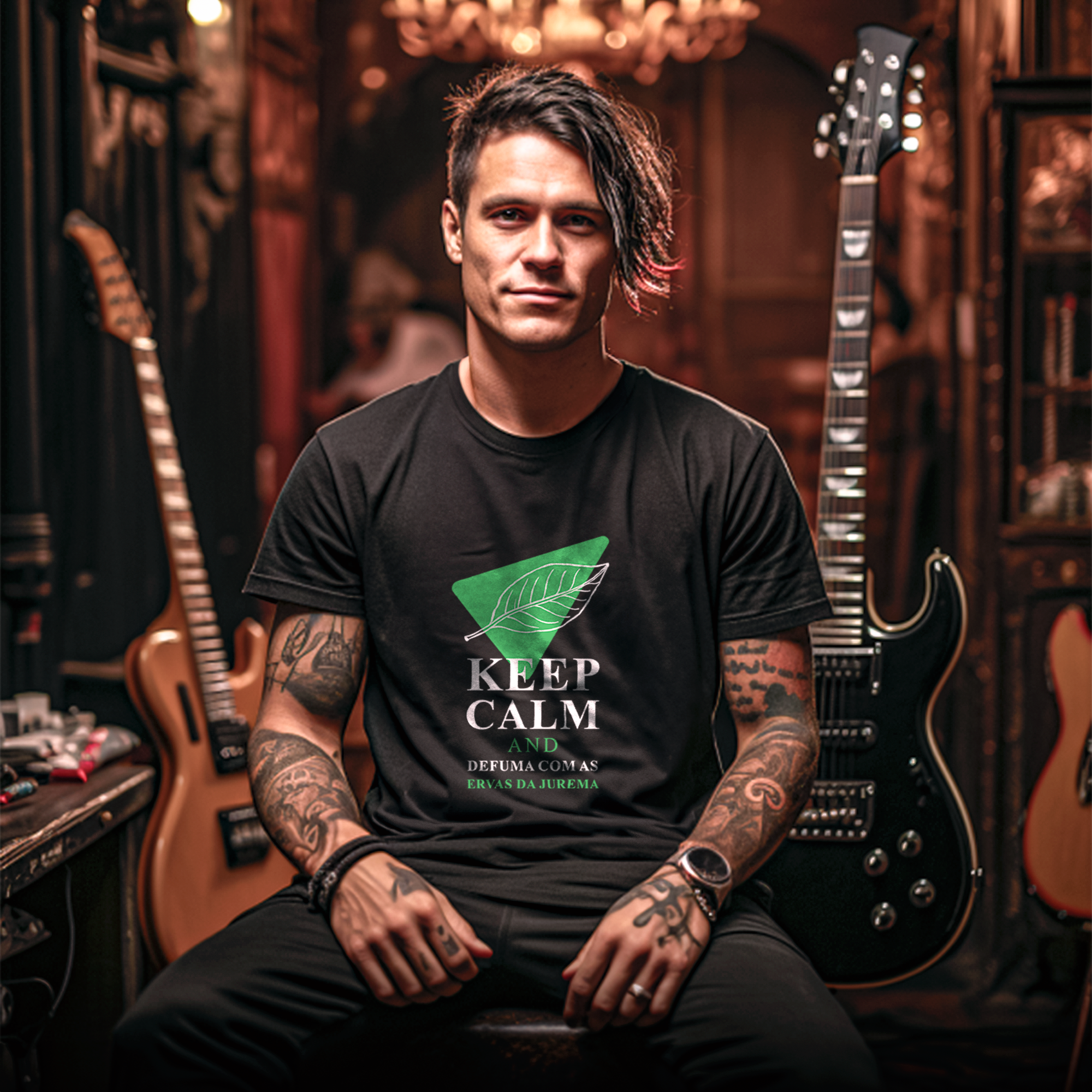 Camiseta Keep Calm and Defuma com as Ervas da Jurema