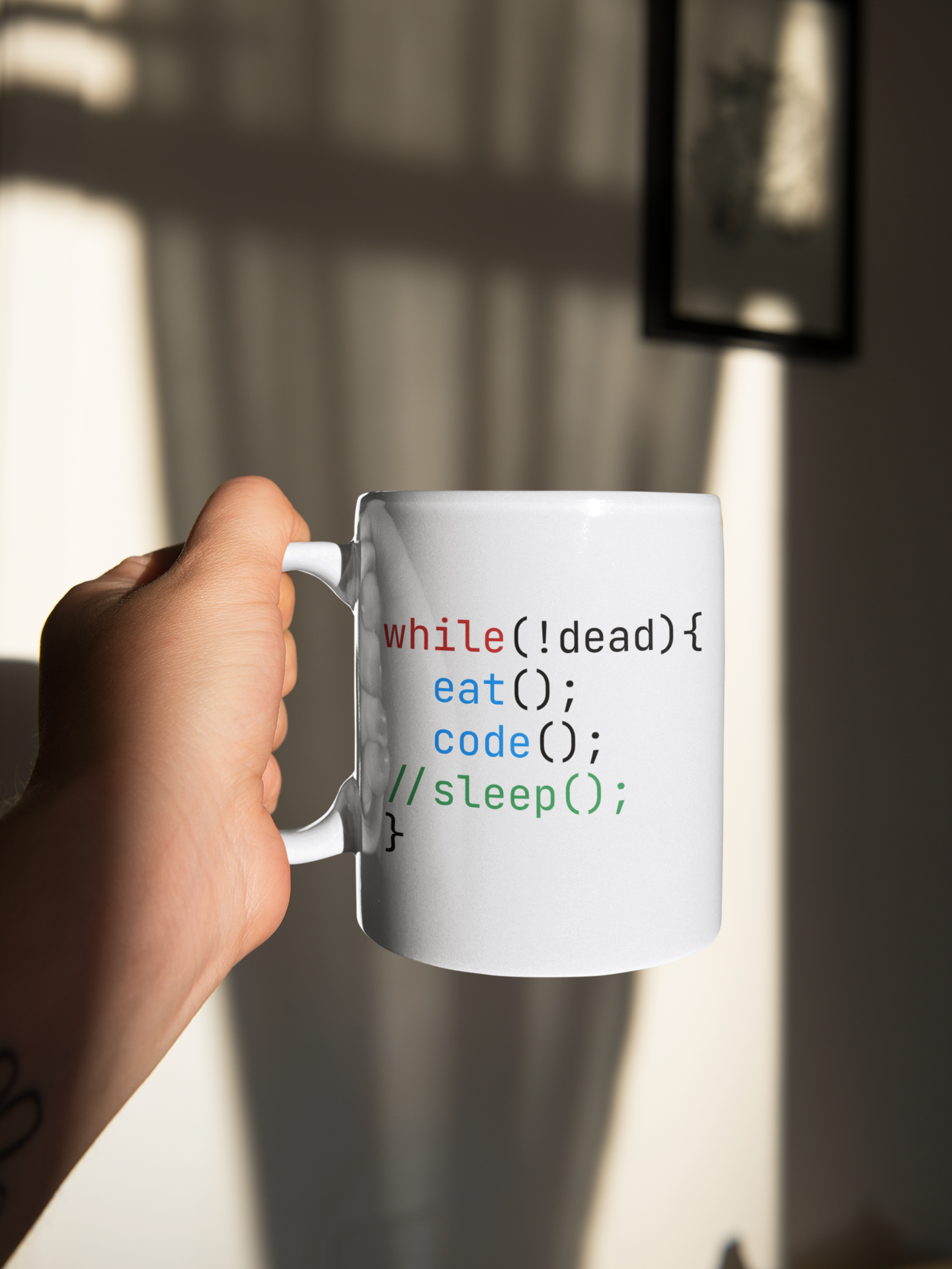 Caneca While Dead Eat Code Sleep