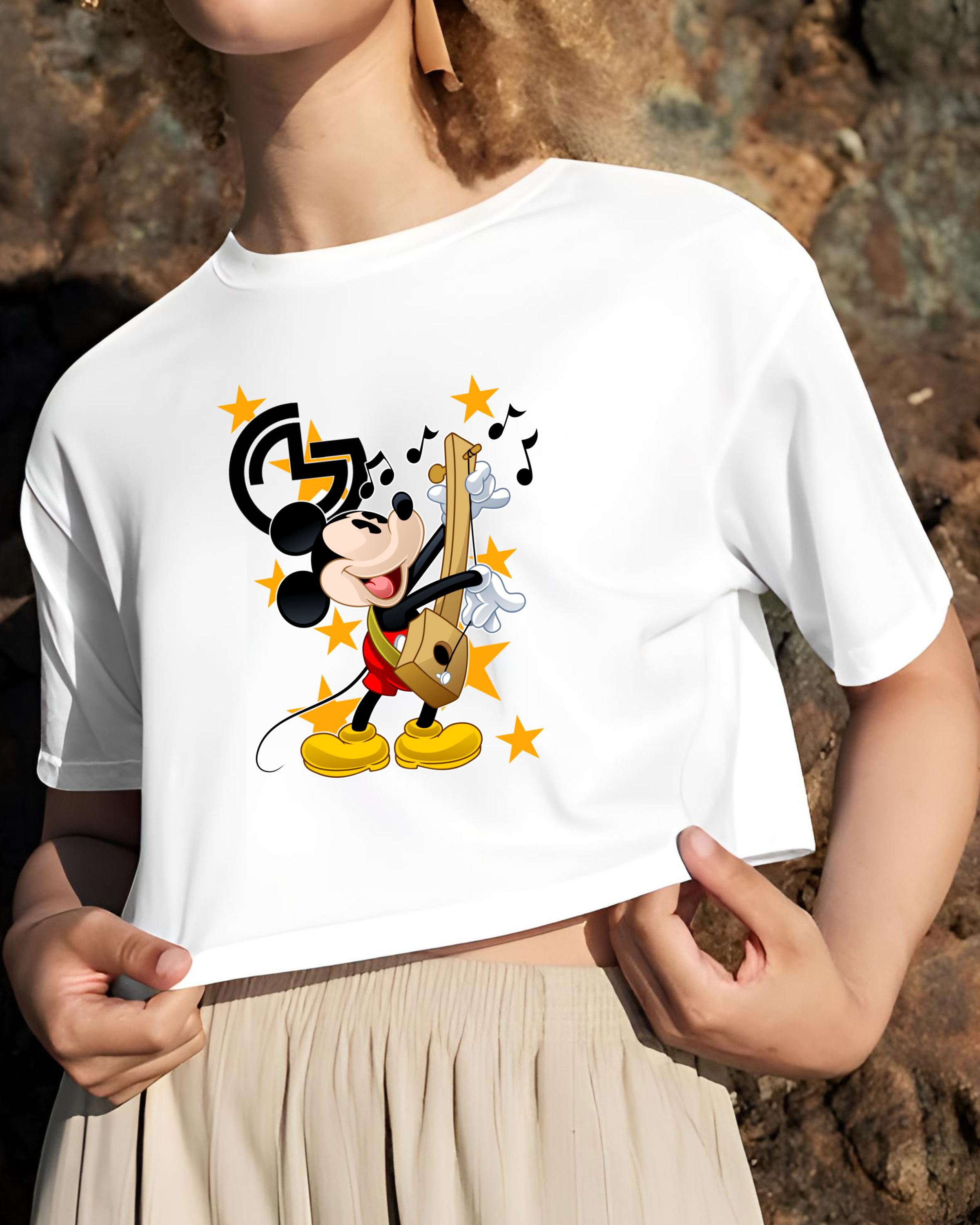 Camisa cropped mickey Stars