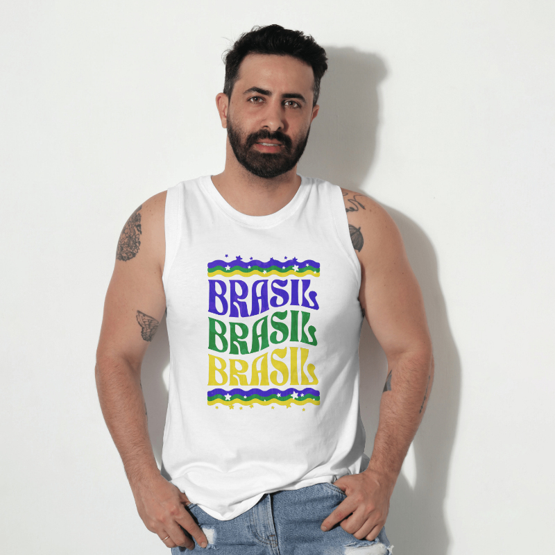 Nome do produto  REGATA - BRASIL COLORIDO