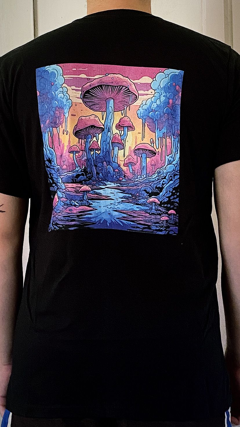 Camisa cogumelo retrô