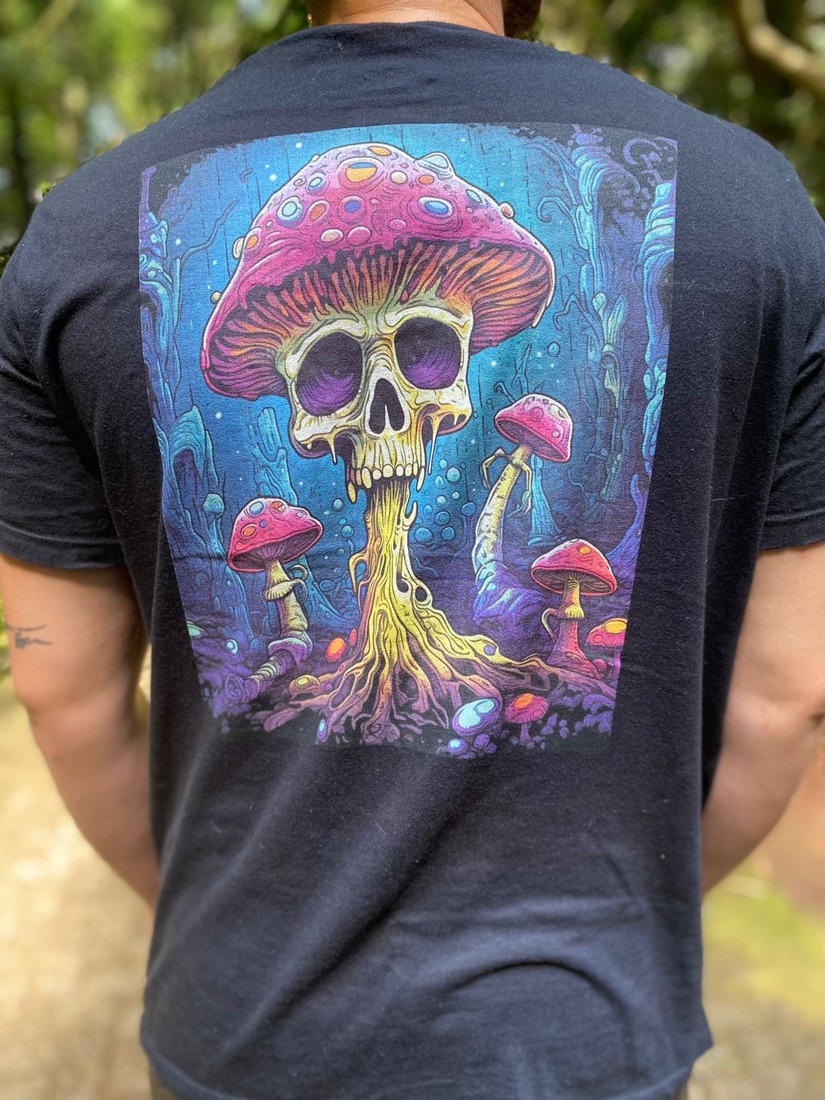 Camisa caveira cogumelo 