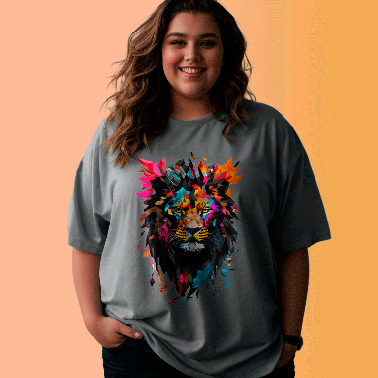 T-shirt leão de vidro  - Coleção Espirito Selvagem