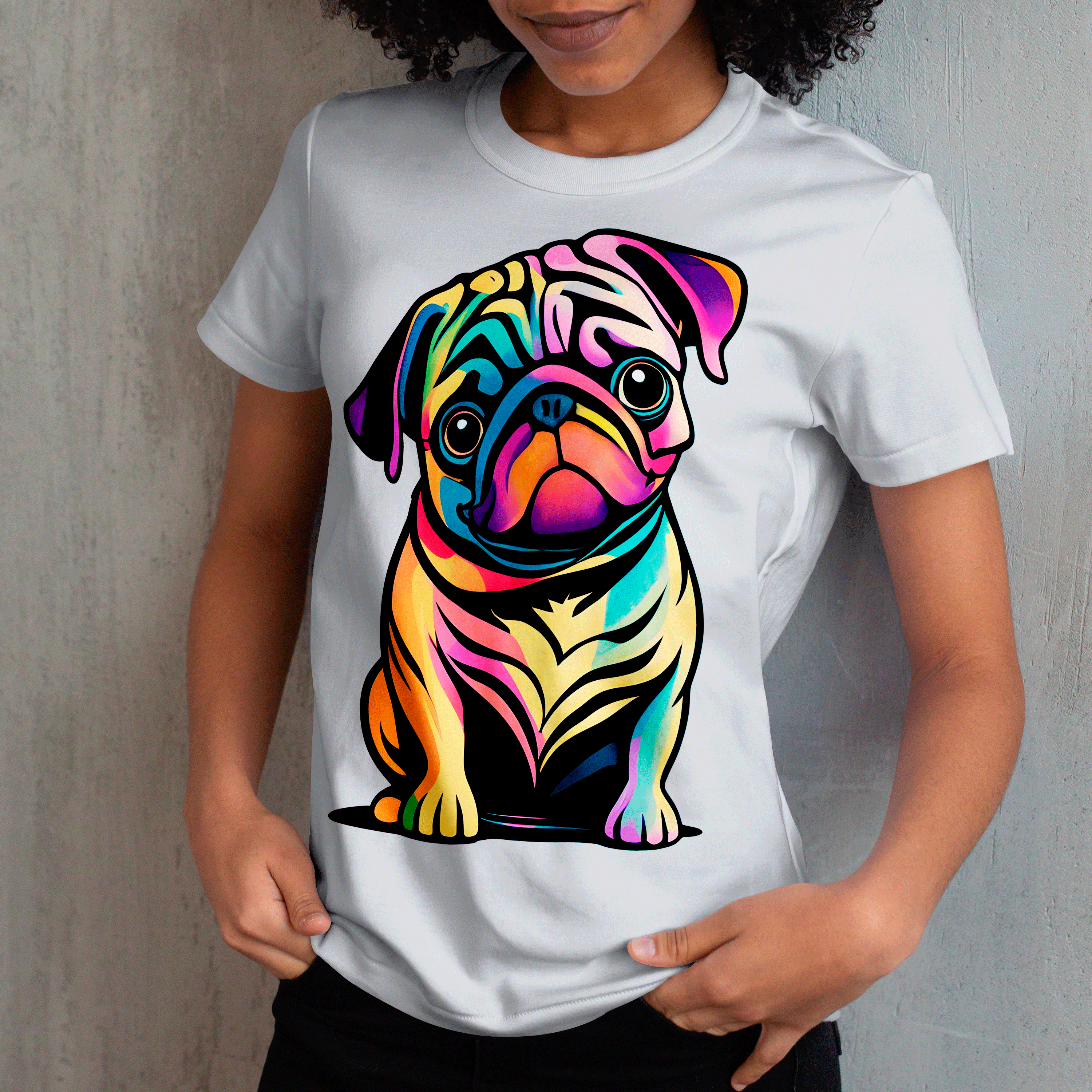 Baby long estampa Pug - Coleção Dog Lovers