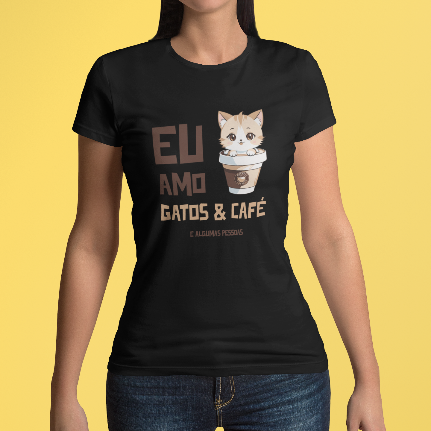 BABY LONG EU AMO GATOS & CAFÉ