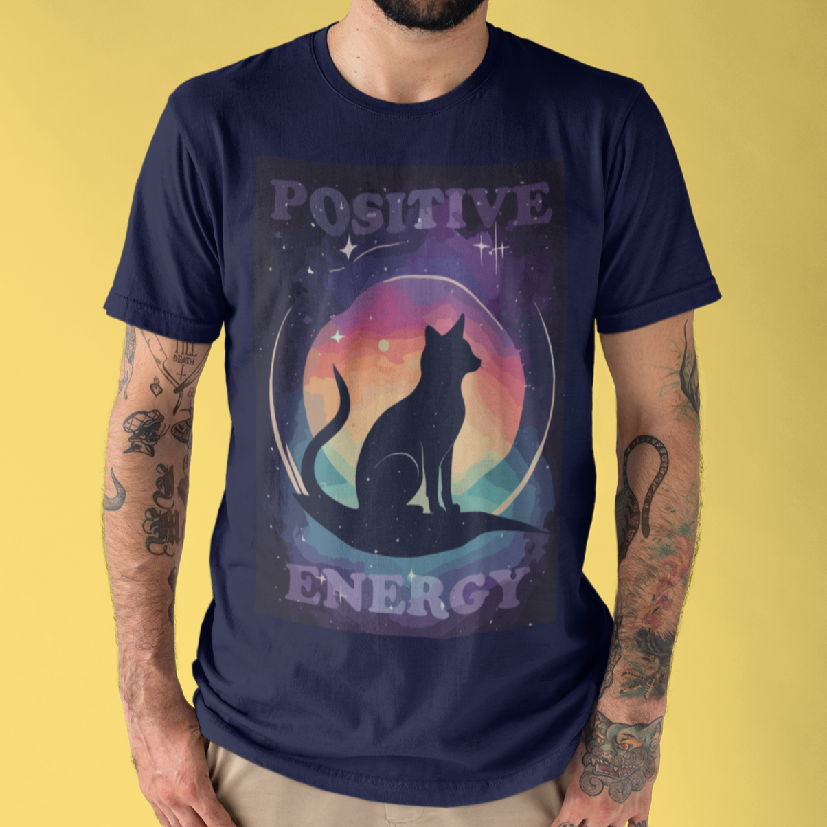 CAMISETA CAT POSITIVE ENERGY