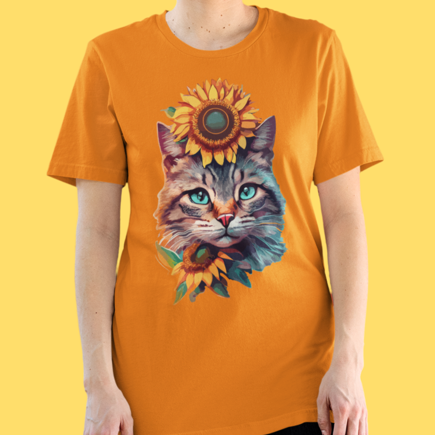 CAMISETA GATO & GIRASSOL