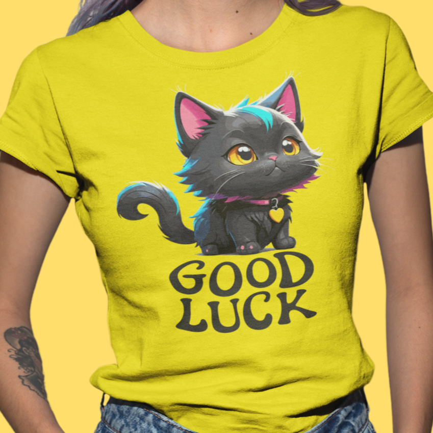 BABY LONG GOOD LUCK GATINHO PRETO