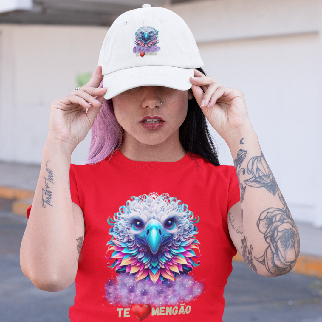 BONÉ FEMININO FLAMENGO/CORAÇÃO