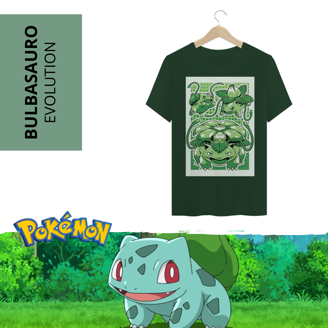 Camiseta Bulbasauro Evolution
