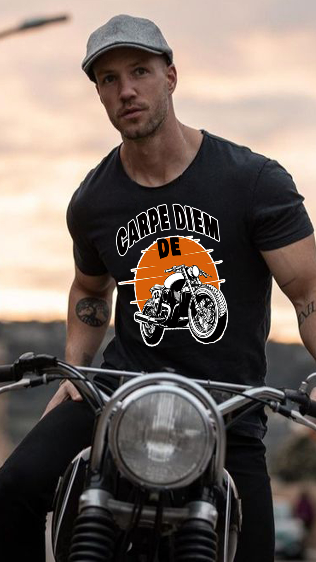 CAMISETA CARPE DIEM(APROVEITE SEU DIA) DE MOTO