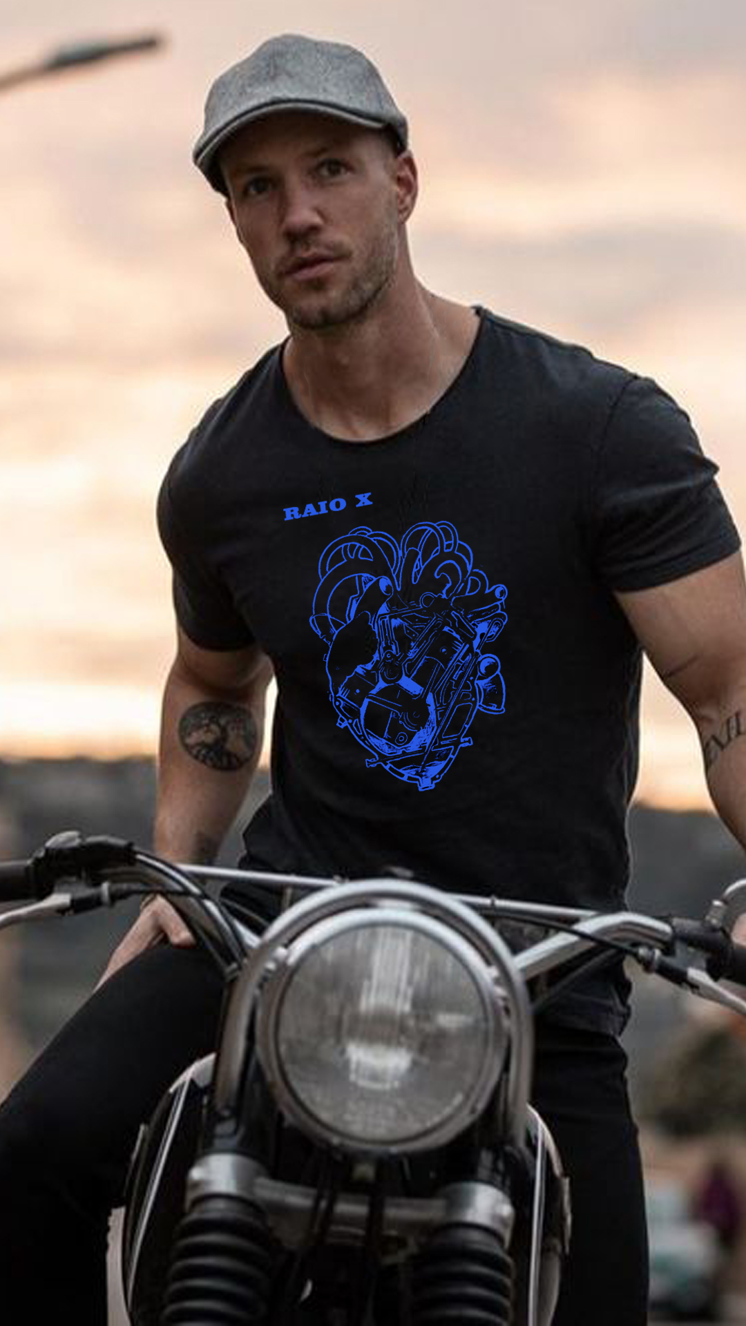 CAMISETA RAIO X CORAÇÃO DE MOTOCICLISTA