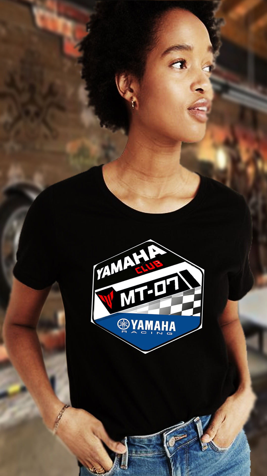 Nome do produto  CAMISETA FEMININA YAMAHA MT 07 CLUB