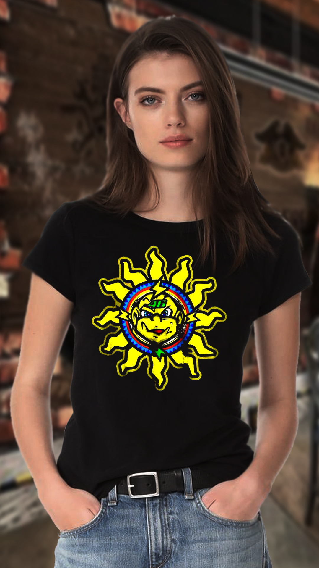 Nome do produto  CAMISETA FEMININA VALENTINO ROSSI SOL