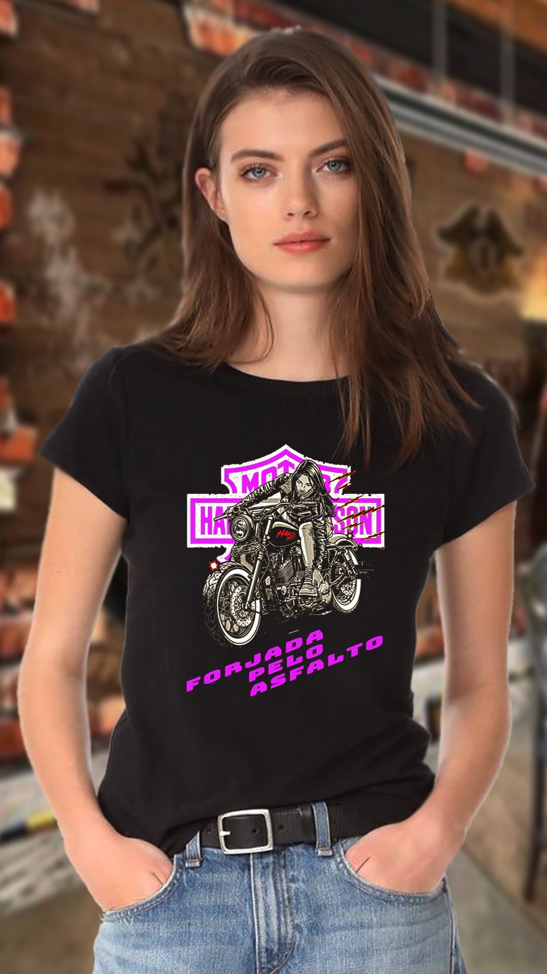 CAMISETA FEMININA FORJADA PELO ASFALTO