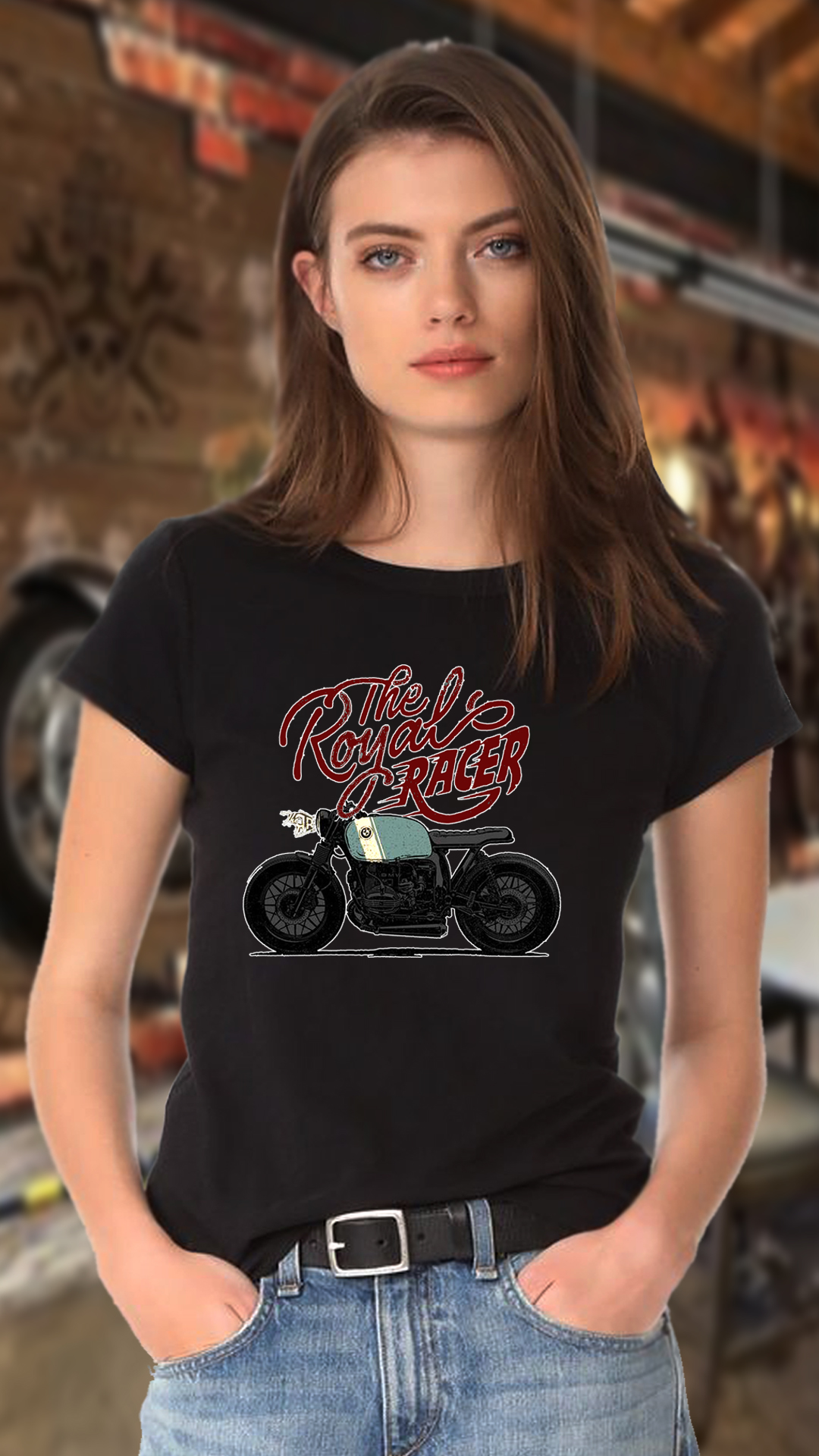 CAMISETA FEMININA ROYAL ENFIELD RACER