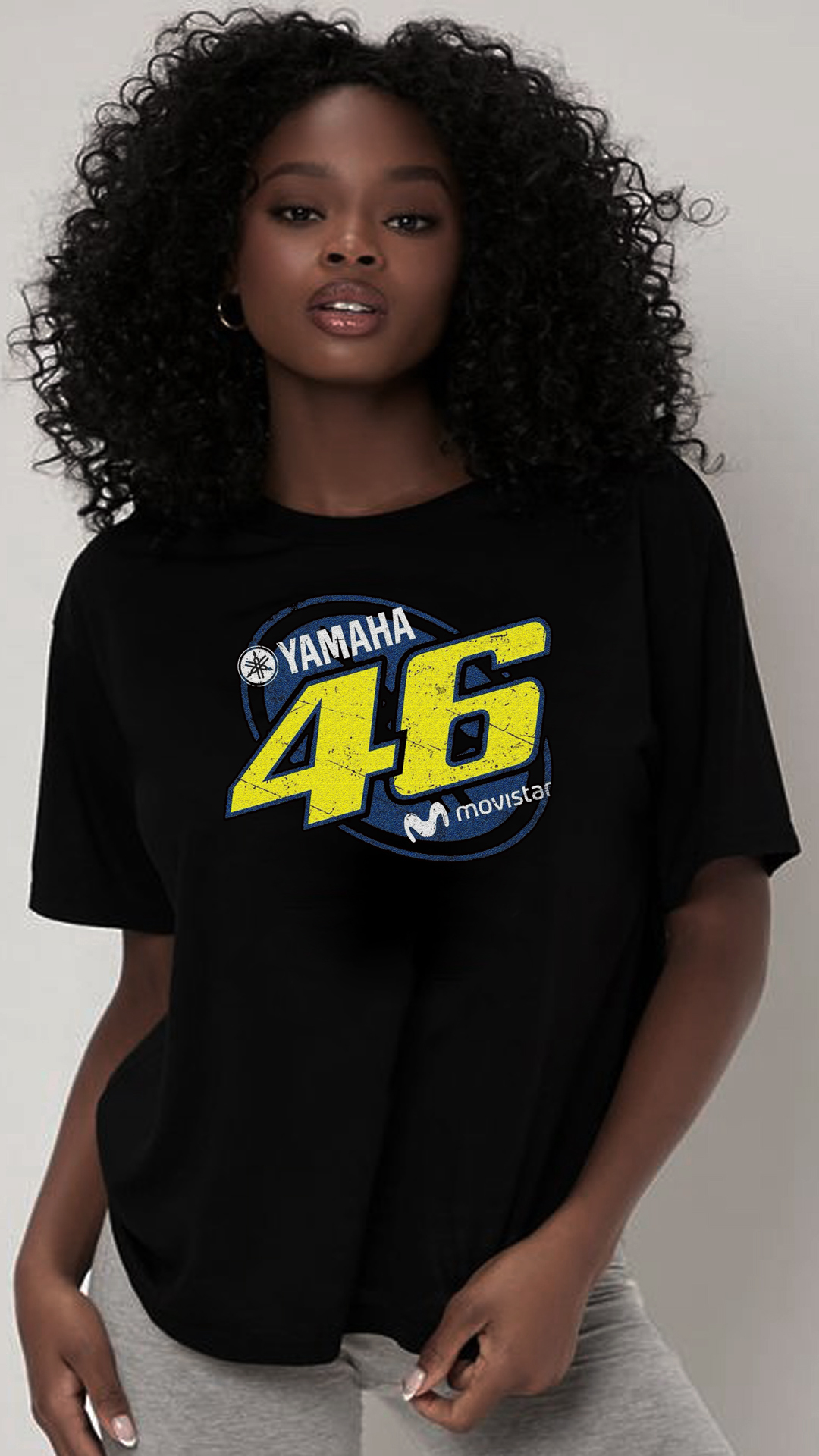 Nome do produto  CAMISETA FEMININA YAMAHA VALENTINO ROSSI 46