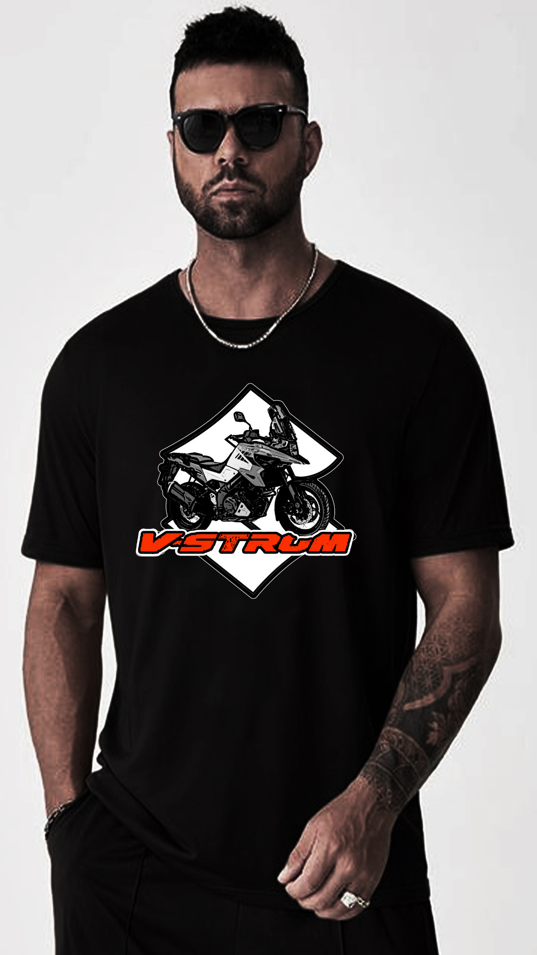 Nome do produto  CAMISETA COM ESTAMPA NA FRENTE E NAS COSTAS  SUZUKI V-STROM PERSONALIZADA