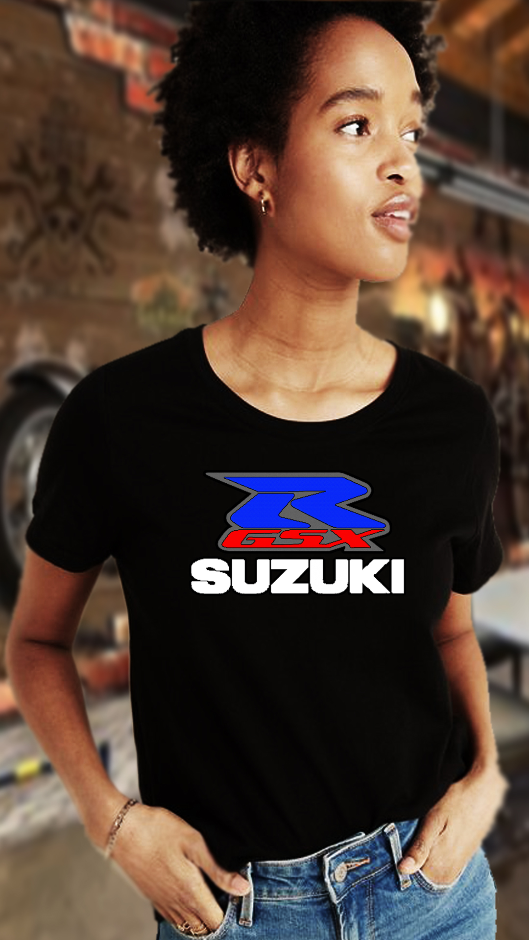 Nome do produto  CAMISETA FEMININA SUZUKI GSX