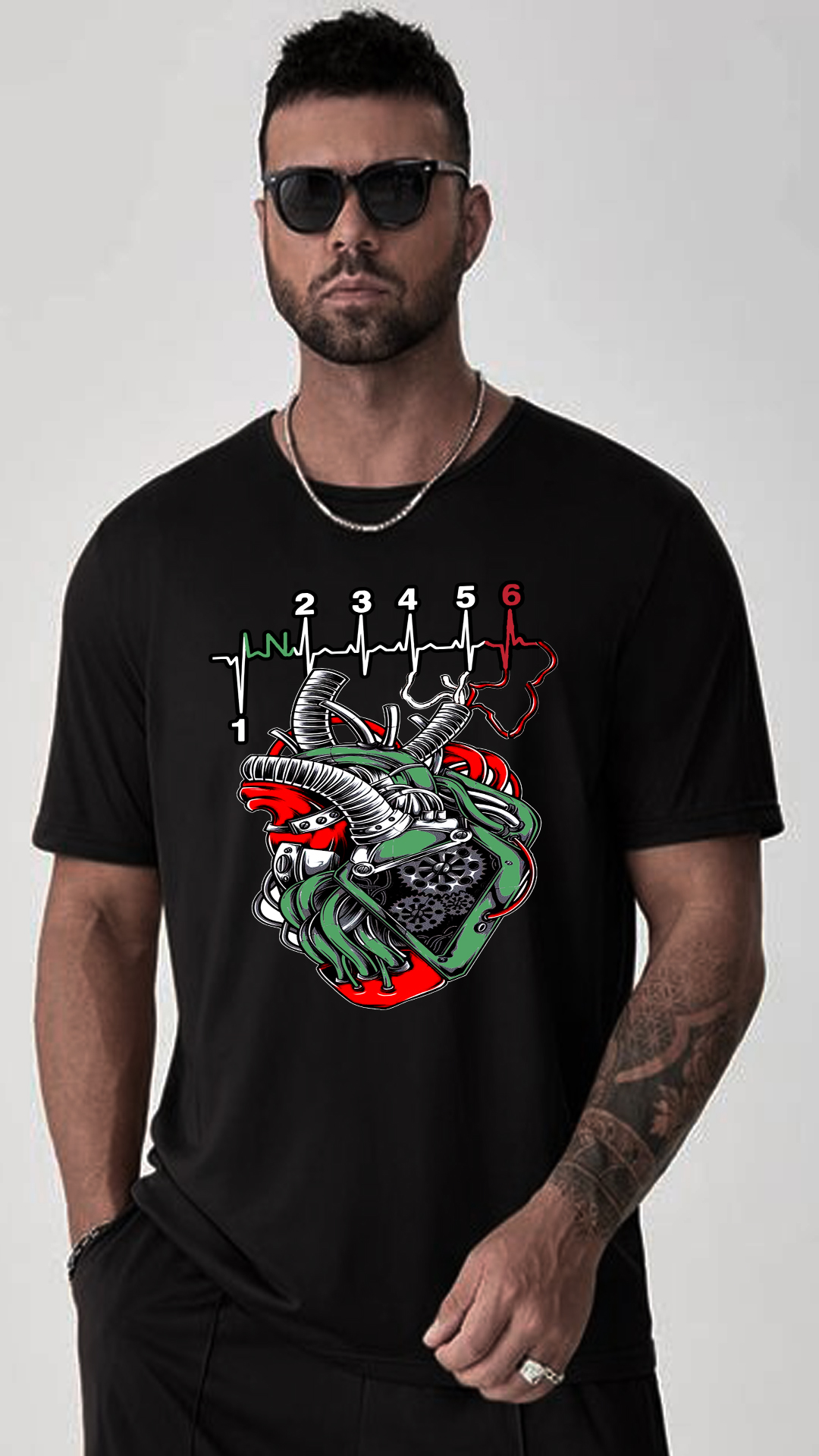 Nome do produto  CAMISETA CORAÇÃO DE MOTOCICLISTA