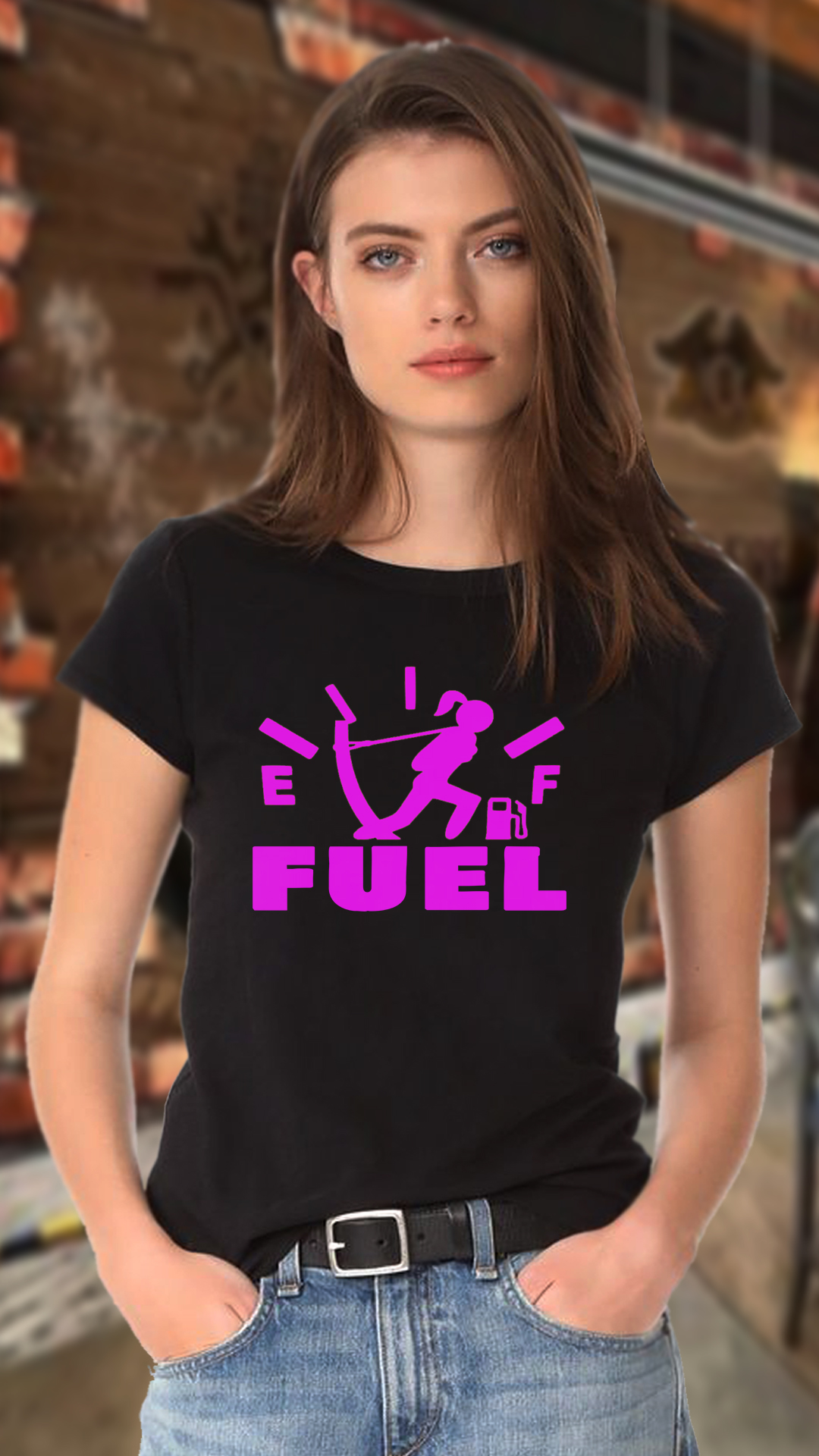CAMISETA  FEMININA FALTA DE GASOLINA