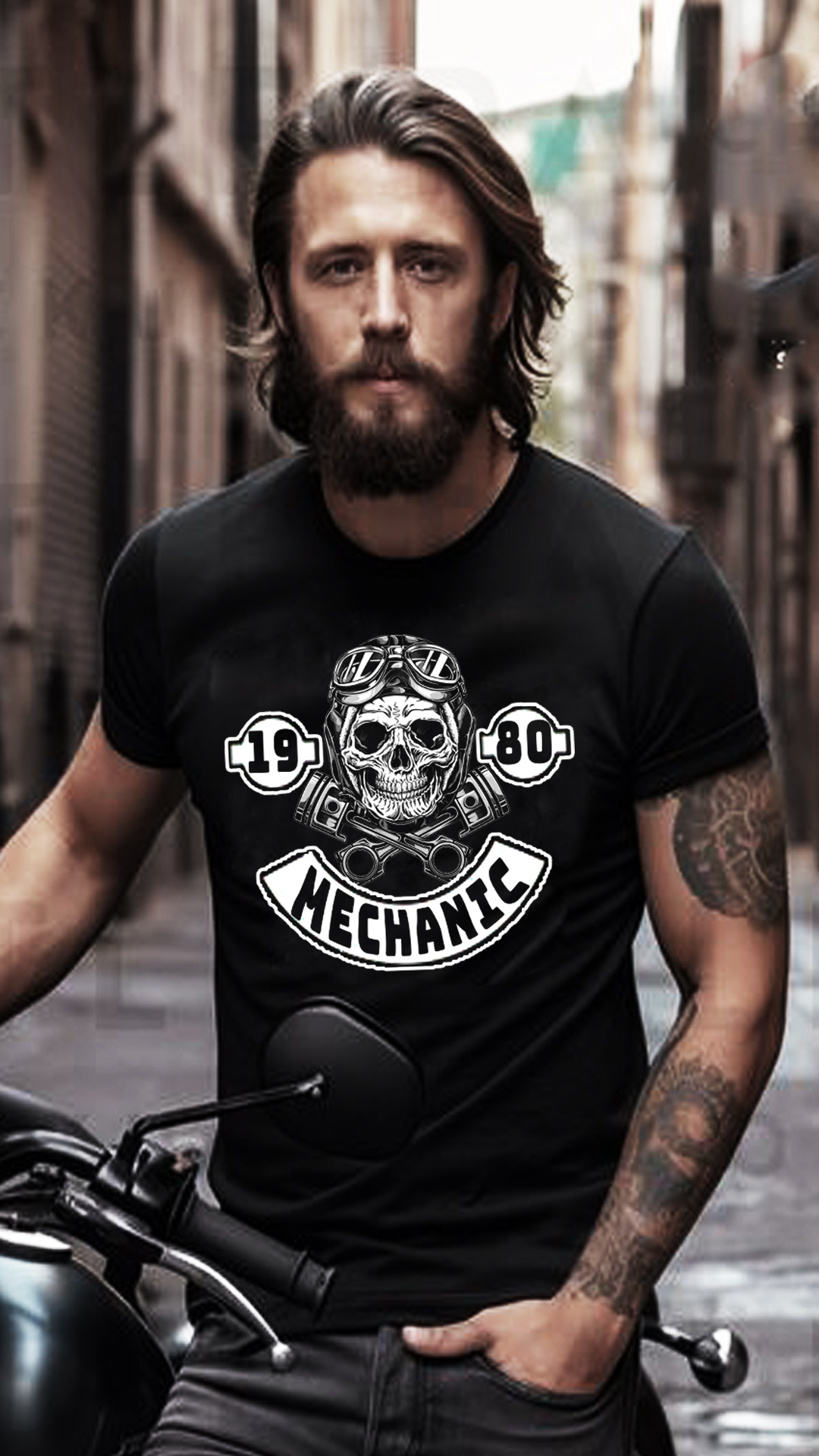 CAMISETA CAVEIRA MECÂNICO