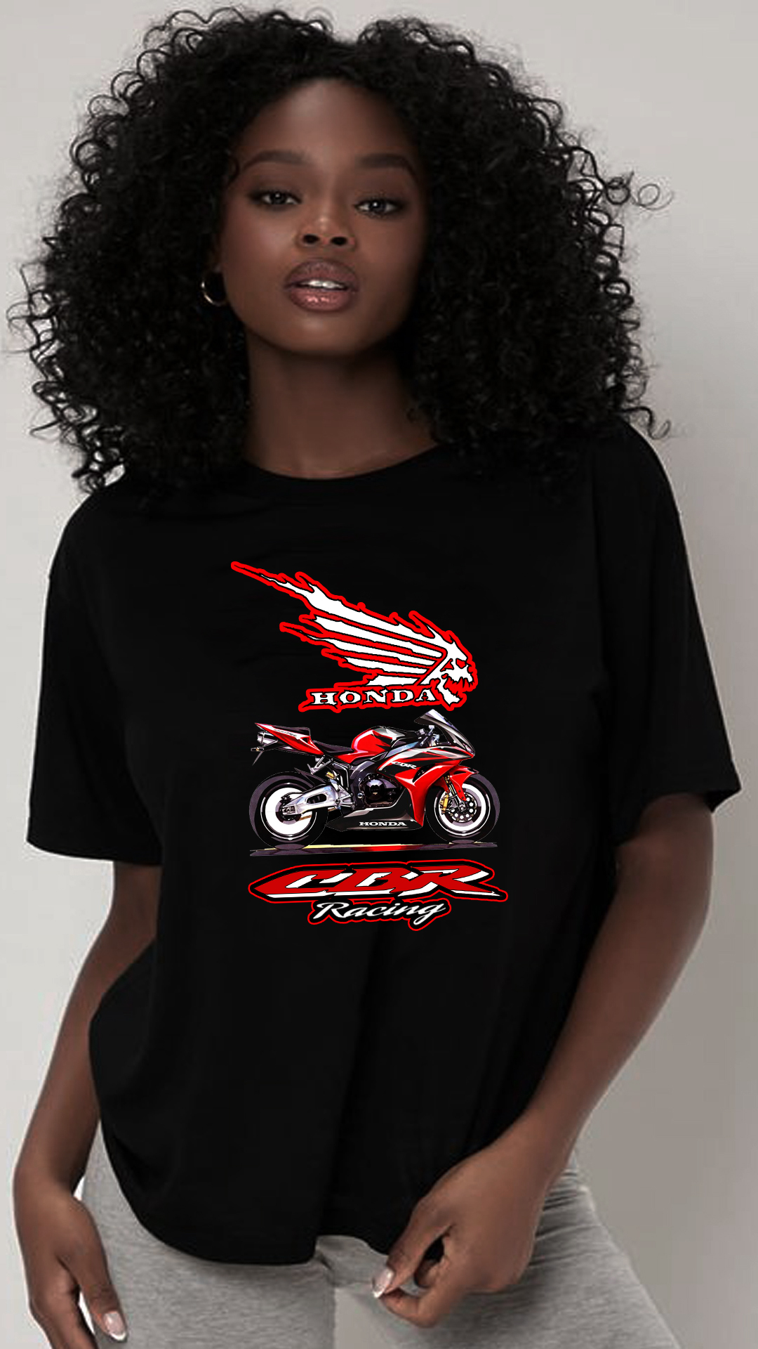 Nome do produto: CAMISETA FEMININA HONDA CBR RACING