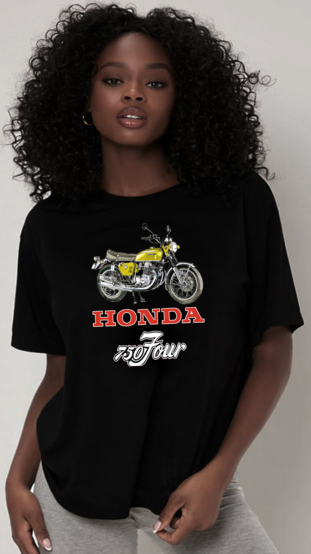 Nome do produto  CAMISETA FEMININA HONDA 750 FOUR