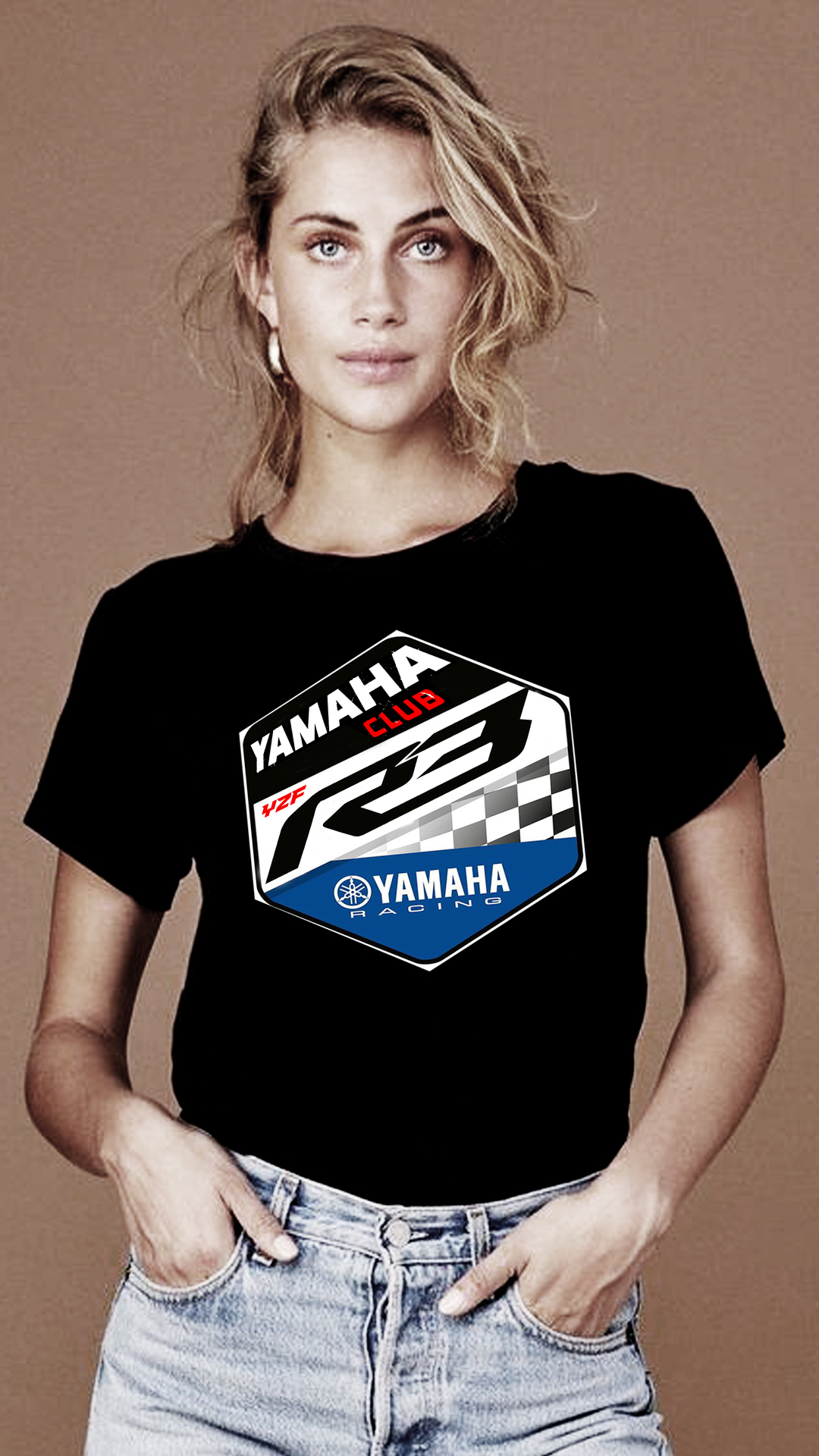 Nome do produto  CAMISETA FEMININA YAMAHA CLUB R3