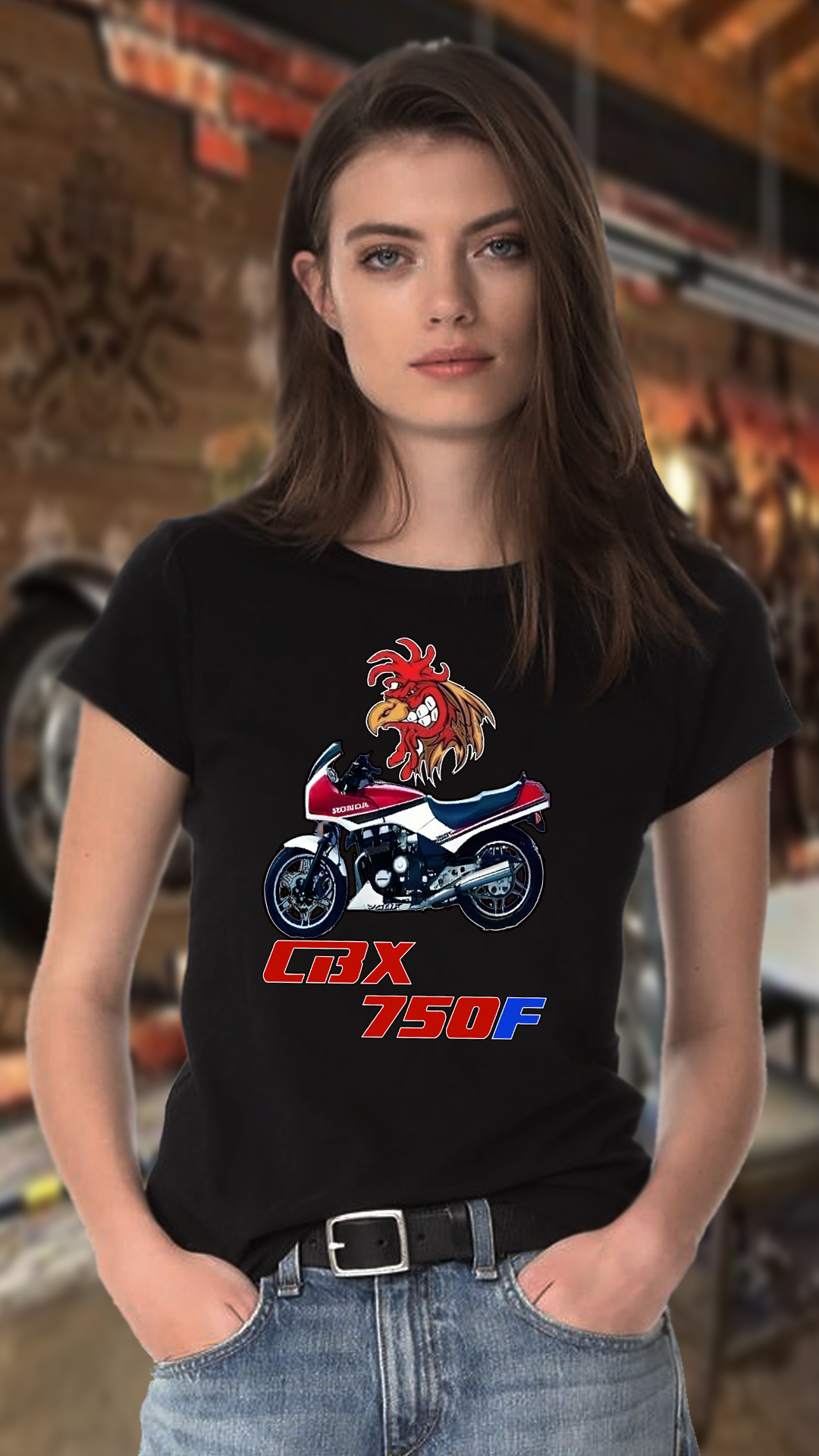 Nome do produto  CAMISETA FEMININA HONDA CBX 750F