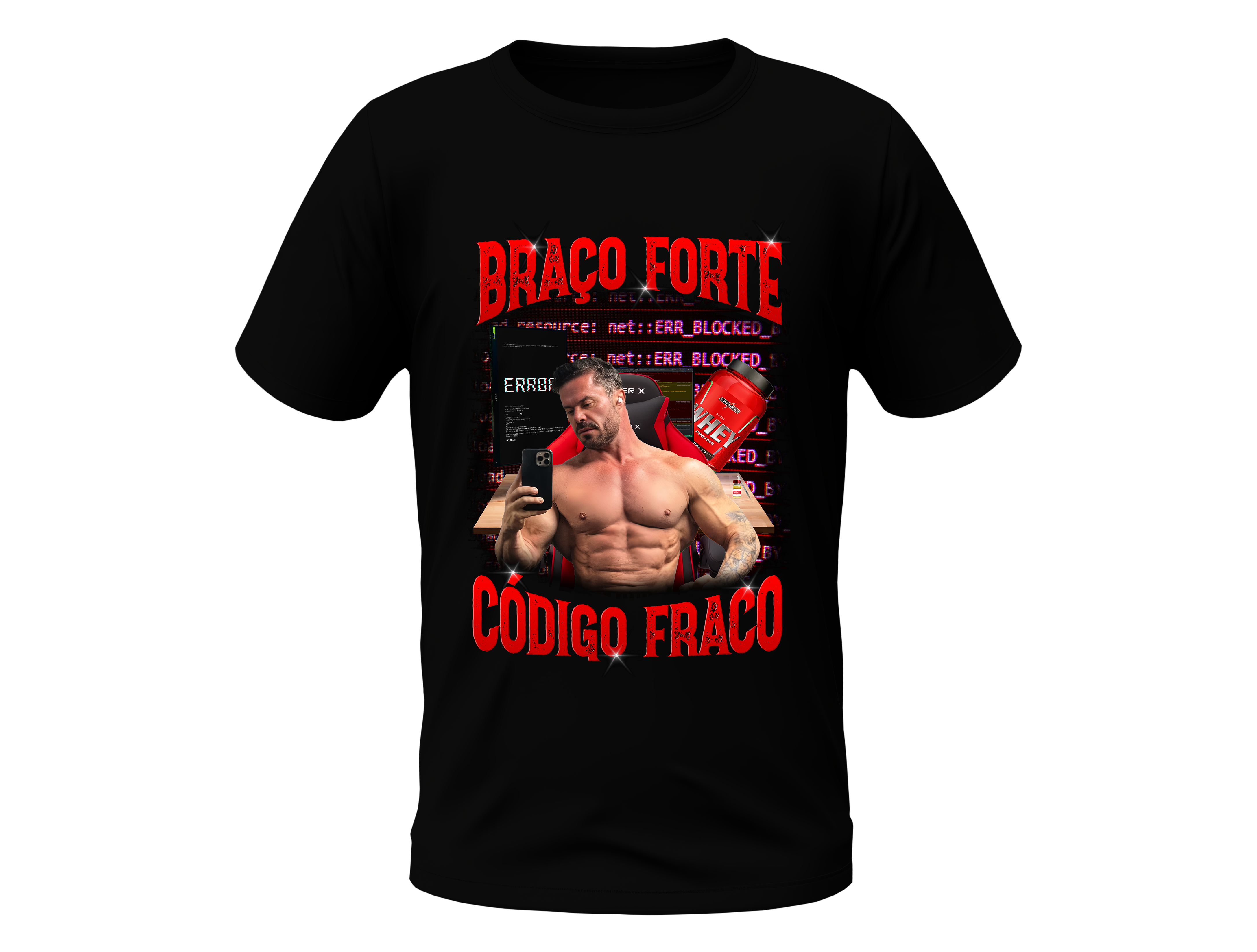 Camisa Braço Forte Código Fraco Cariani - Preta