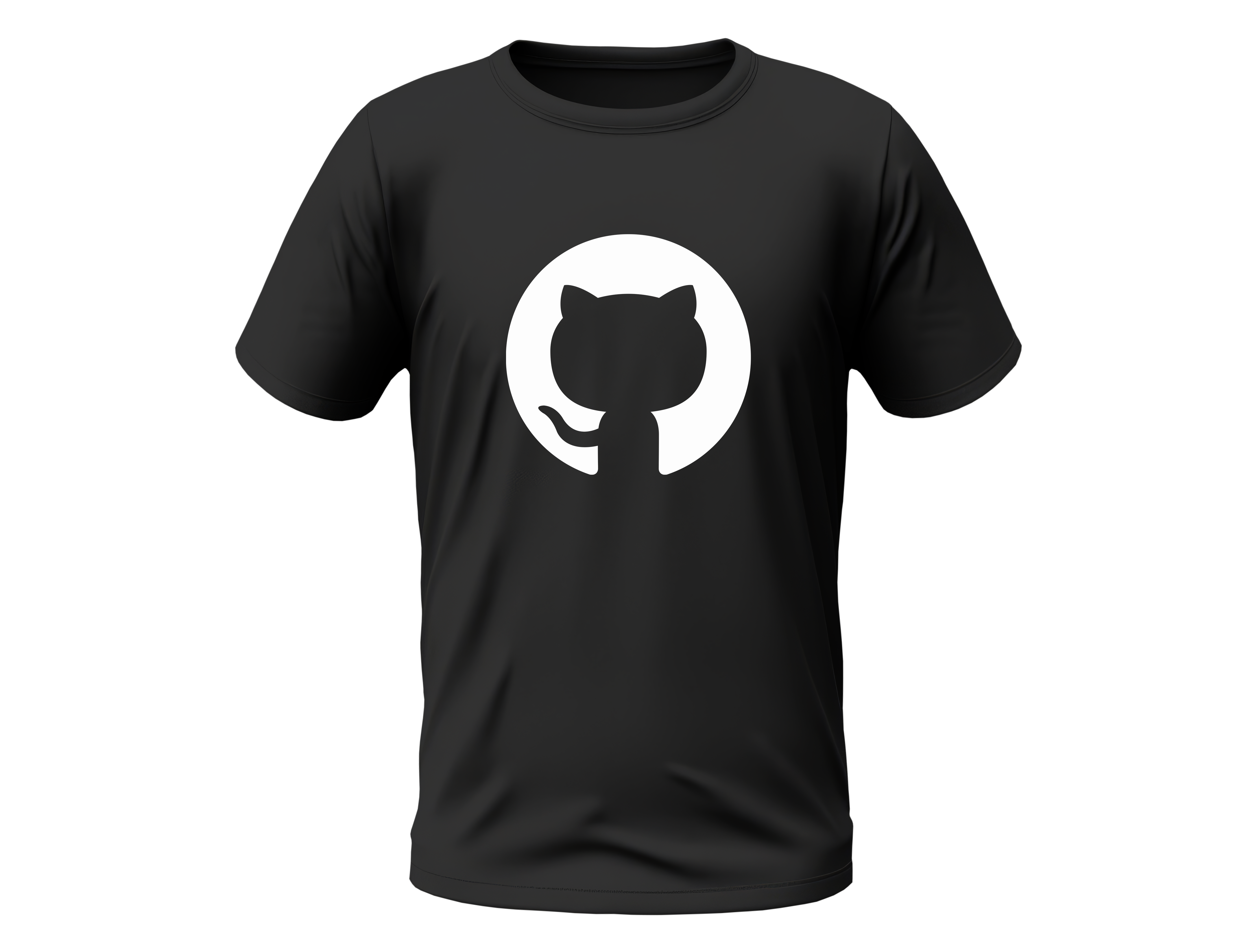 Camisa GitHub - Logo centro Preta