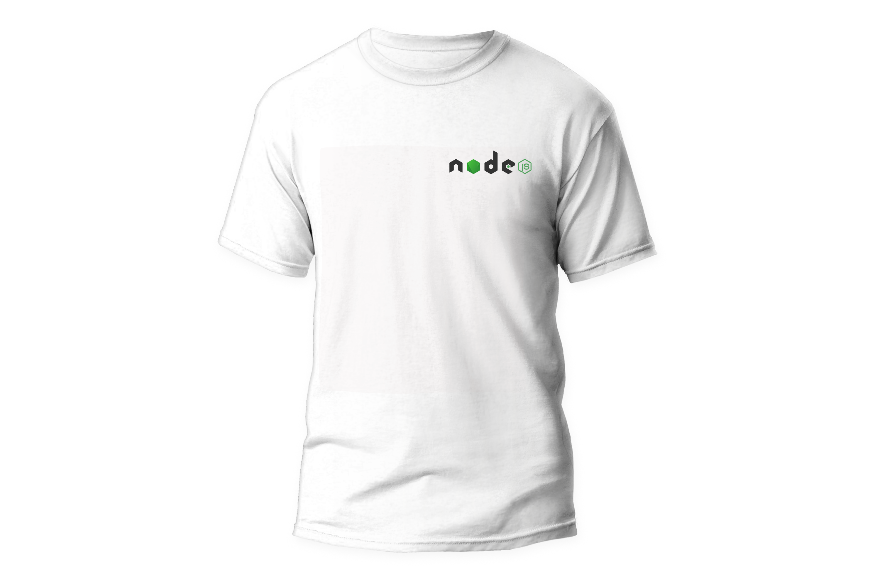 Camisa Node.js - Logo canto Branca