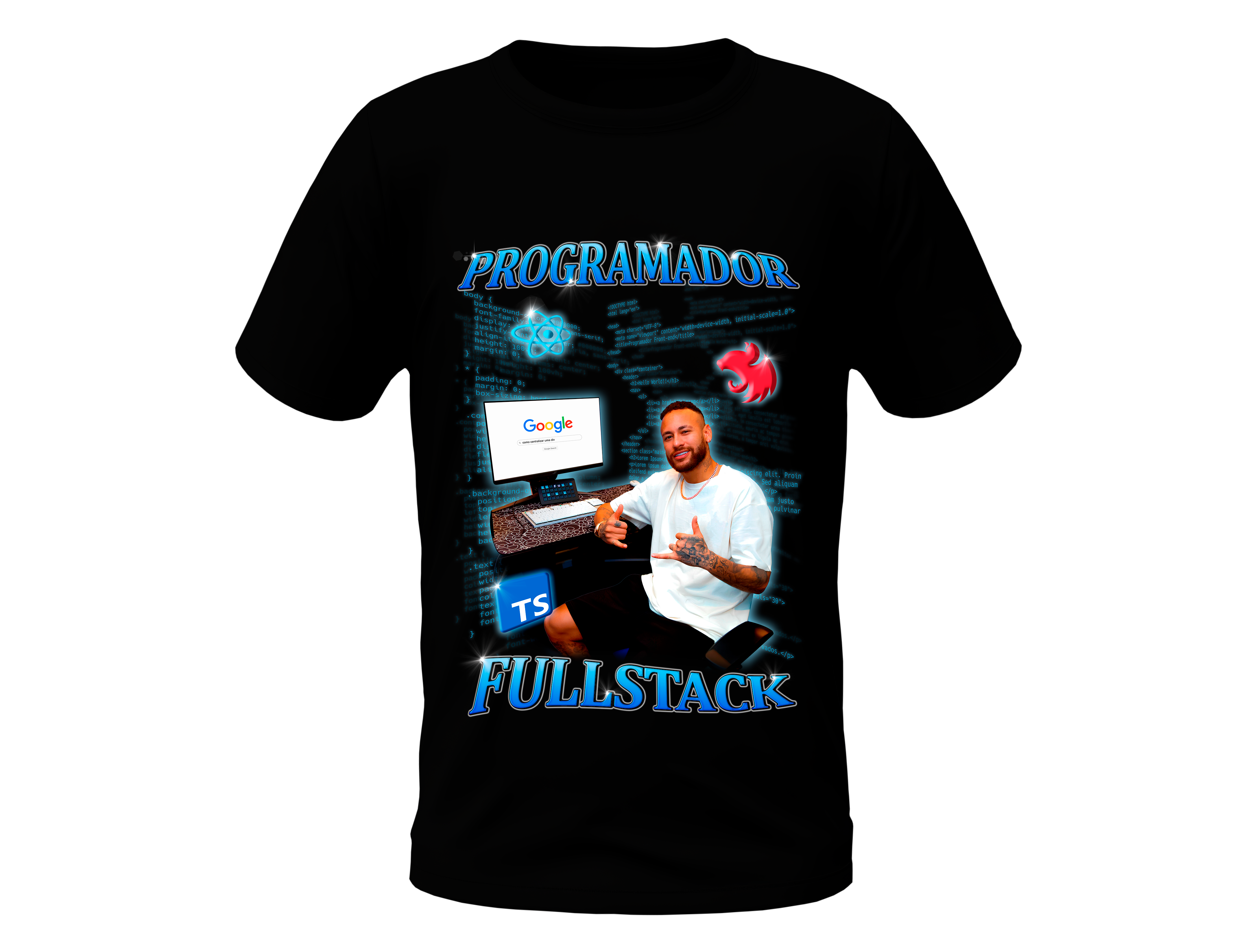 Camisa Programador FullStack - Menino Ney