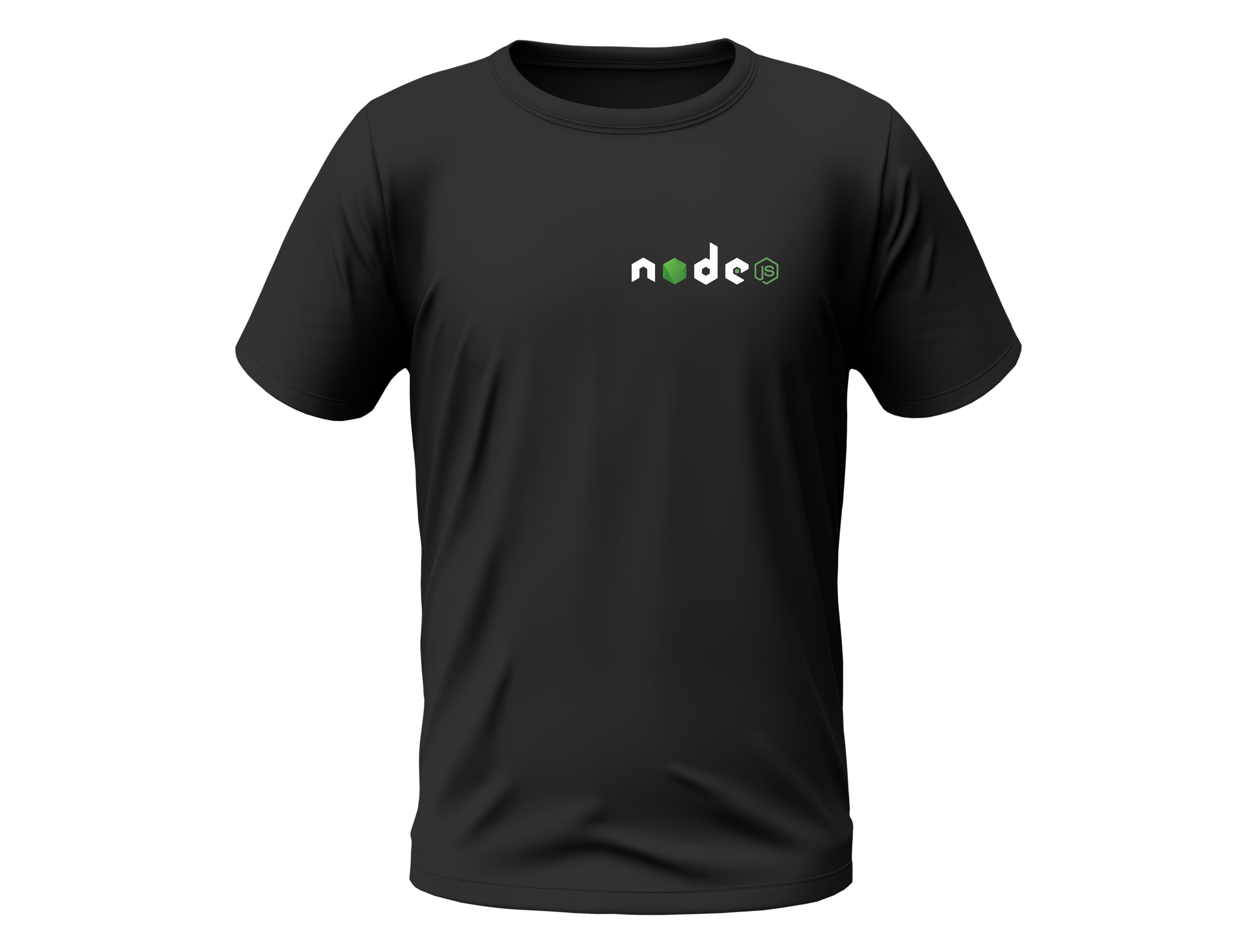 Camisa Node.js - Logo canto Preta