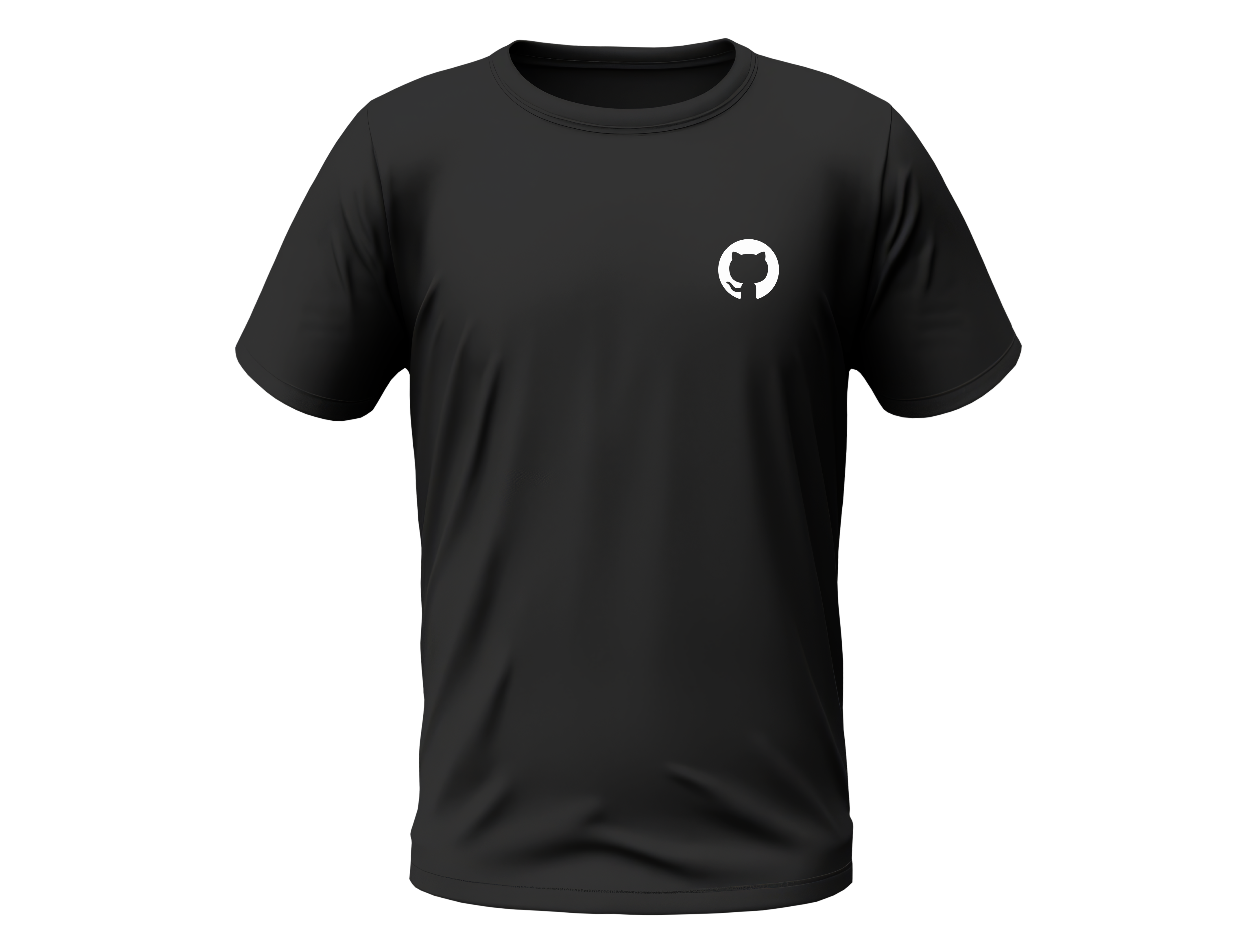 Camisa GitHub - Logo canto Preta
