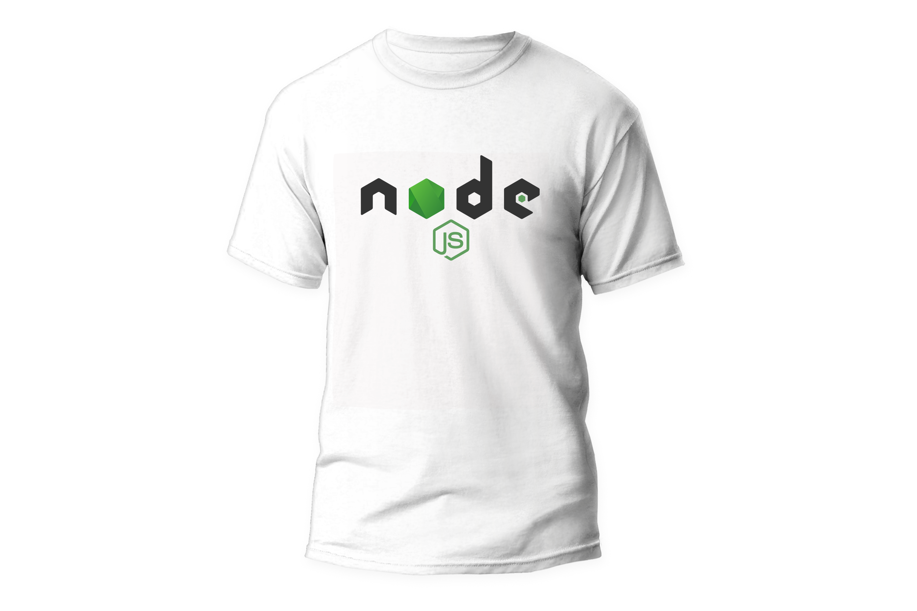 Camisa Node.js - Logo centro Branca