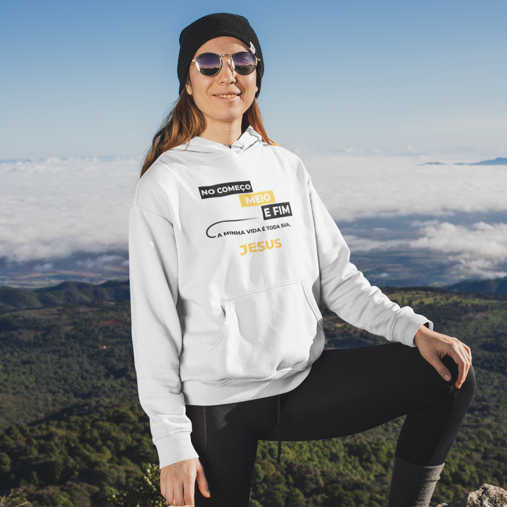 No começo, meio e fim a minha vida é toda sua, Jesus