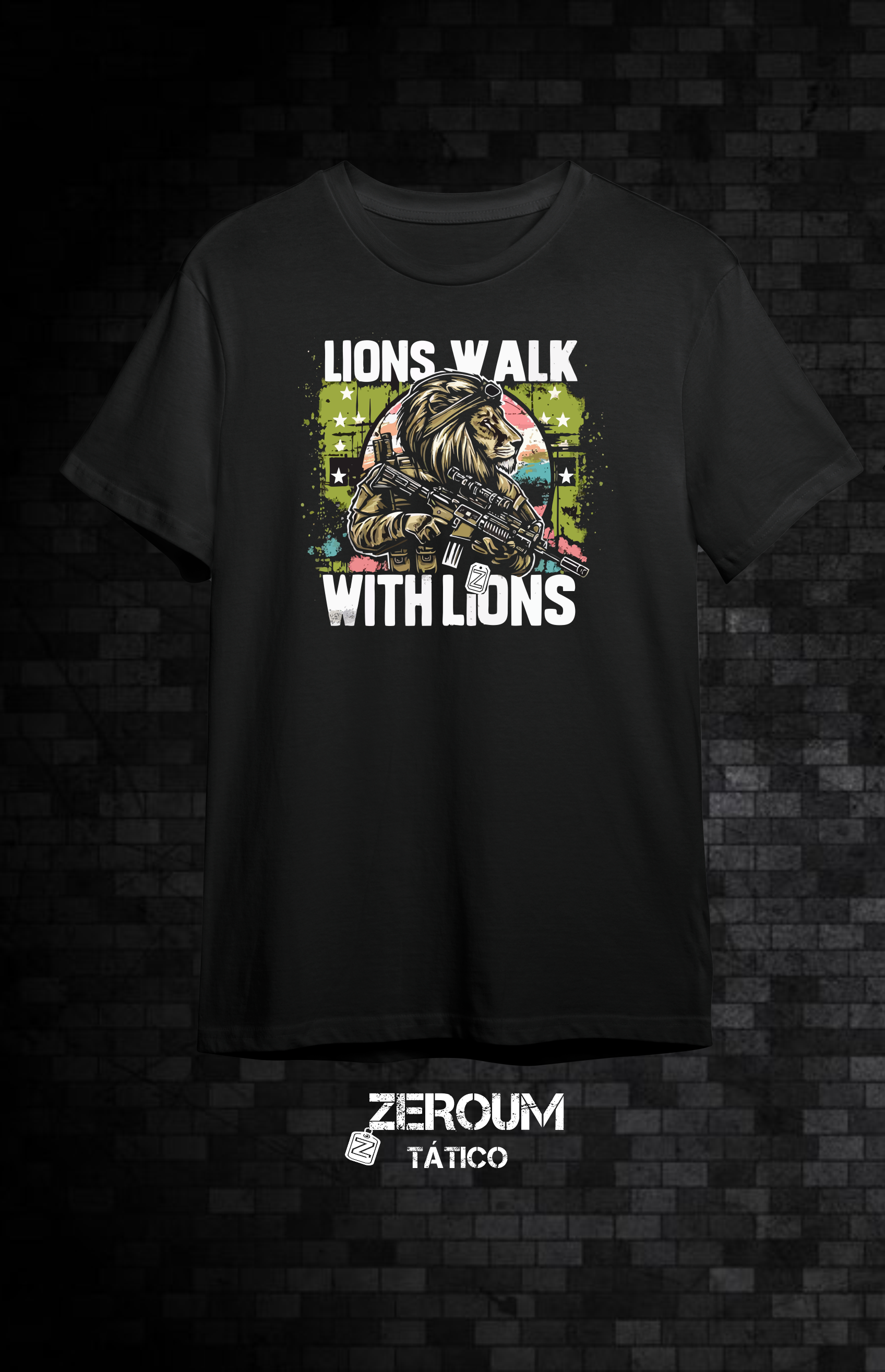 T SHIRT LIONS WALK WITH LIONS