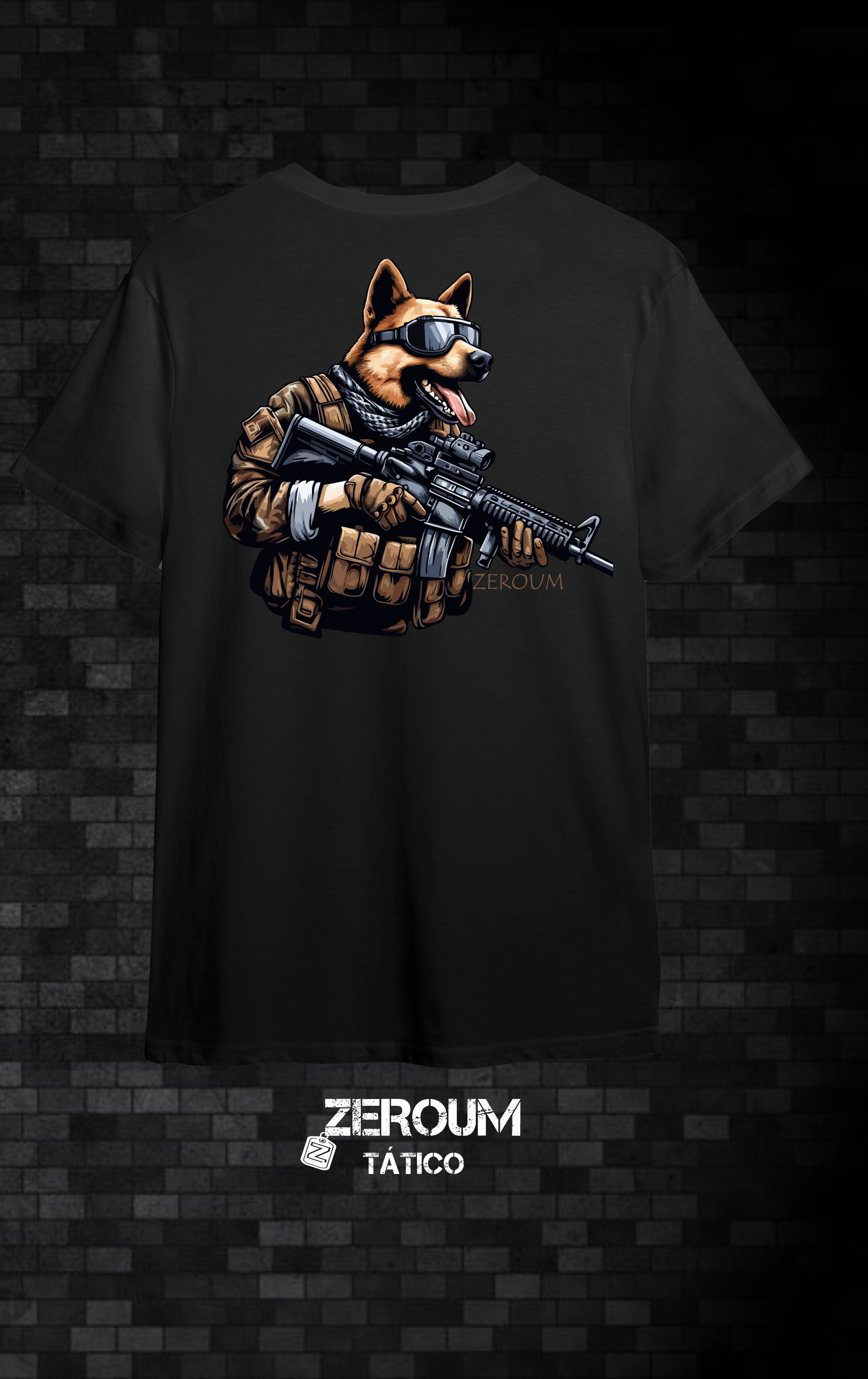 Nome do produto  T SHIRT K-9 TÁTICO - ESTAMPA COSTAS 