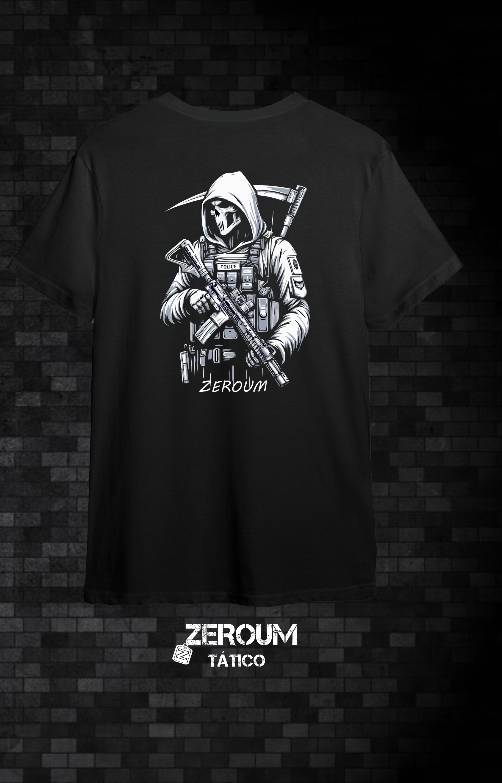 Nome do produto  T SHIRT CEIFADOR - ESTAMPA DORSAL