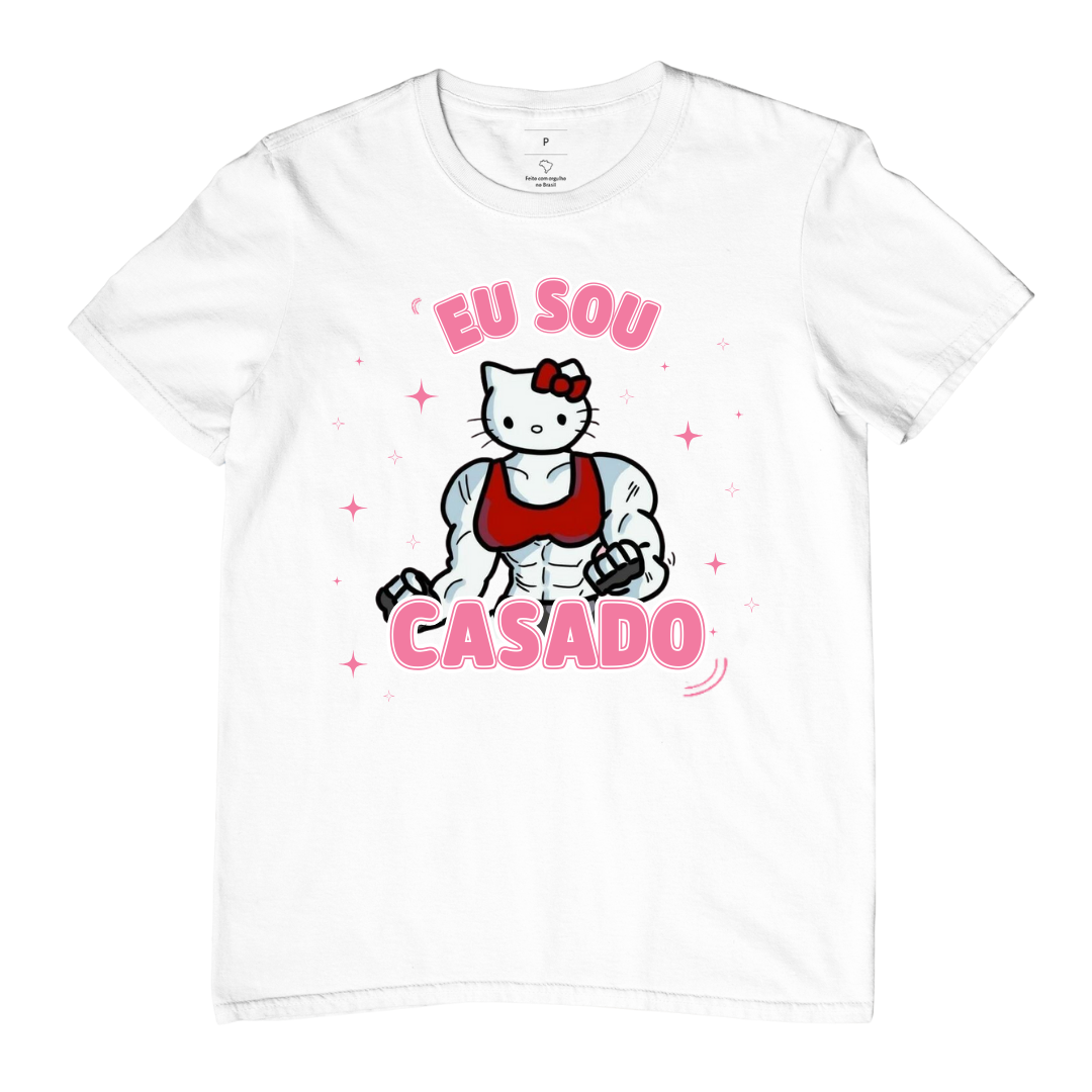 Nome do produto: Camiseta Hello Kitty | EU SOU CASADO ✨