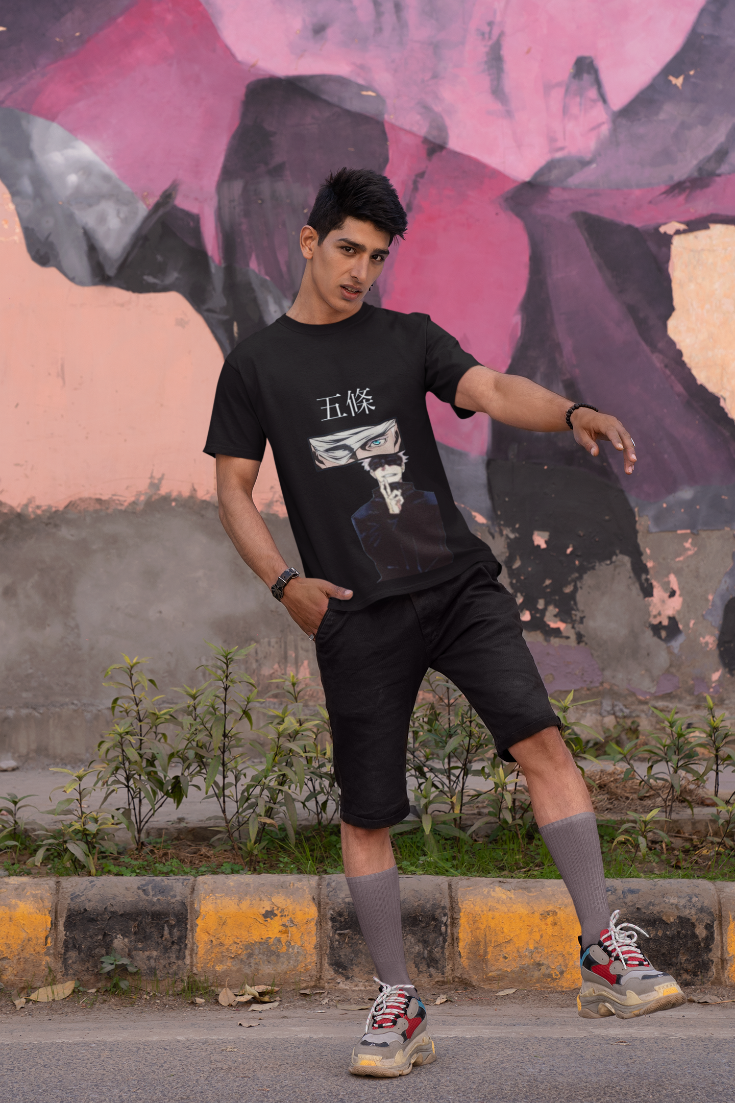 T - Shirt Prime - Satoru Gojo - Blur Eyes - Preta