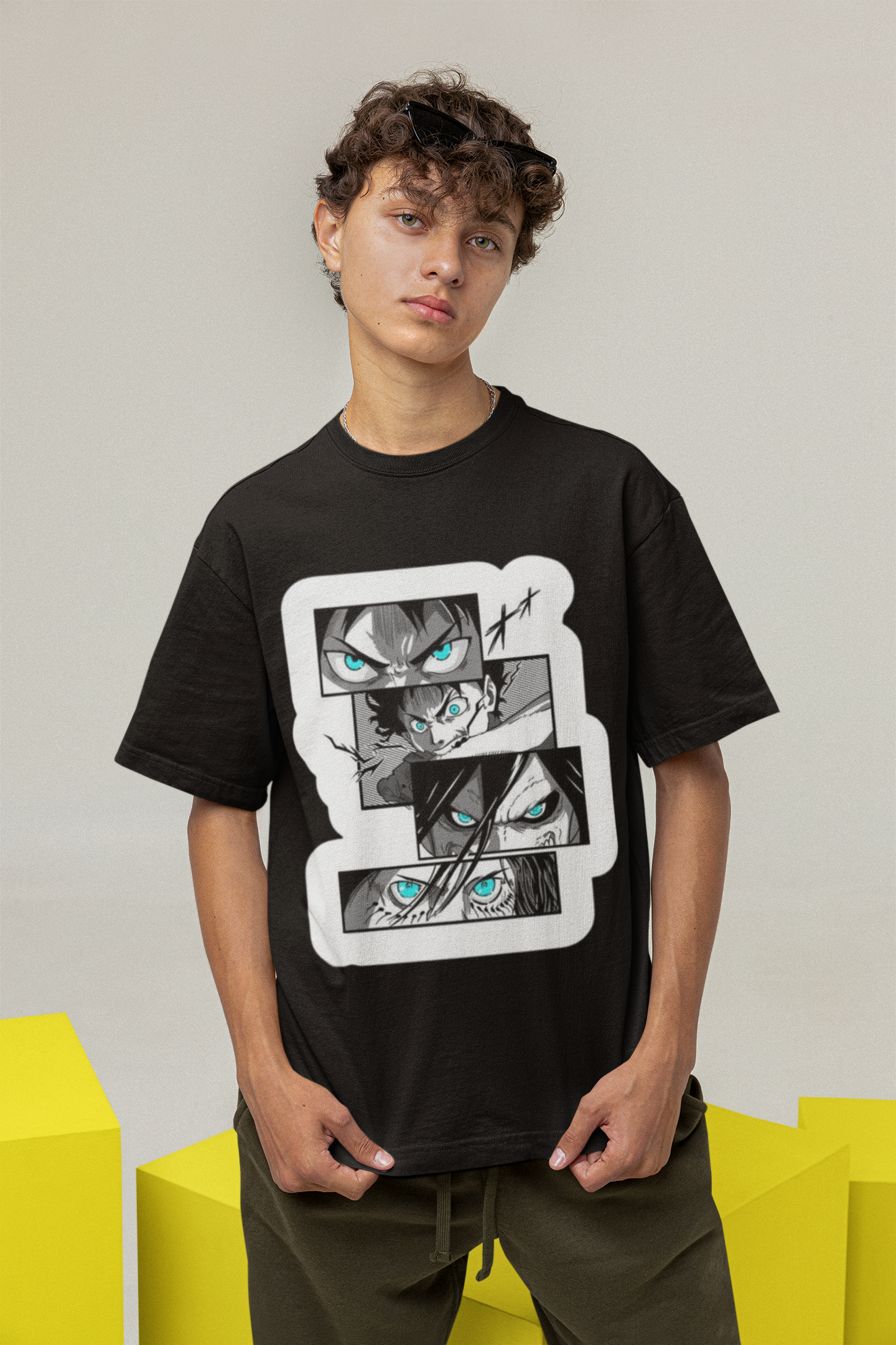 Camiseta Eren Eyes - Preta