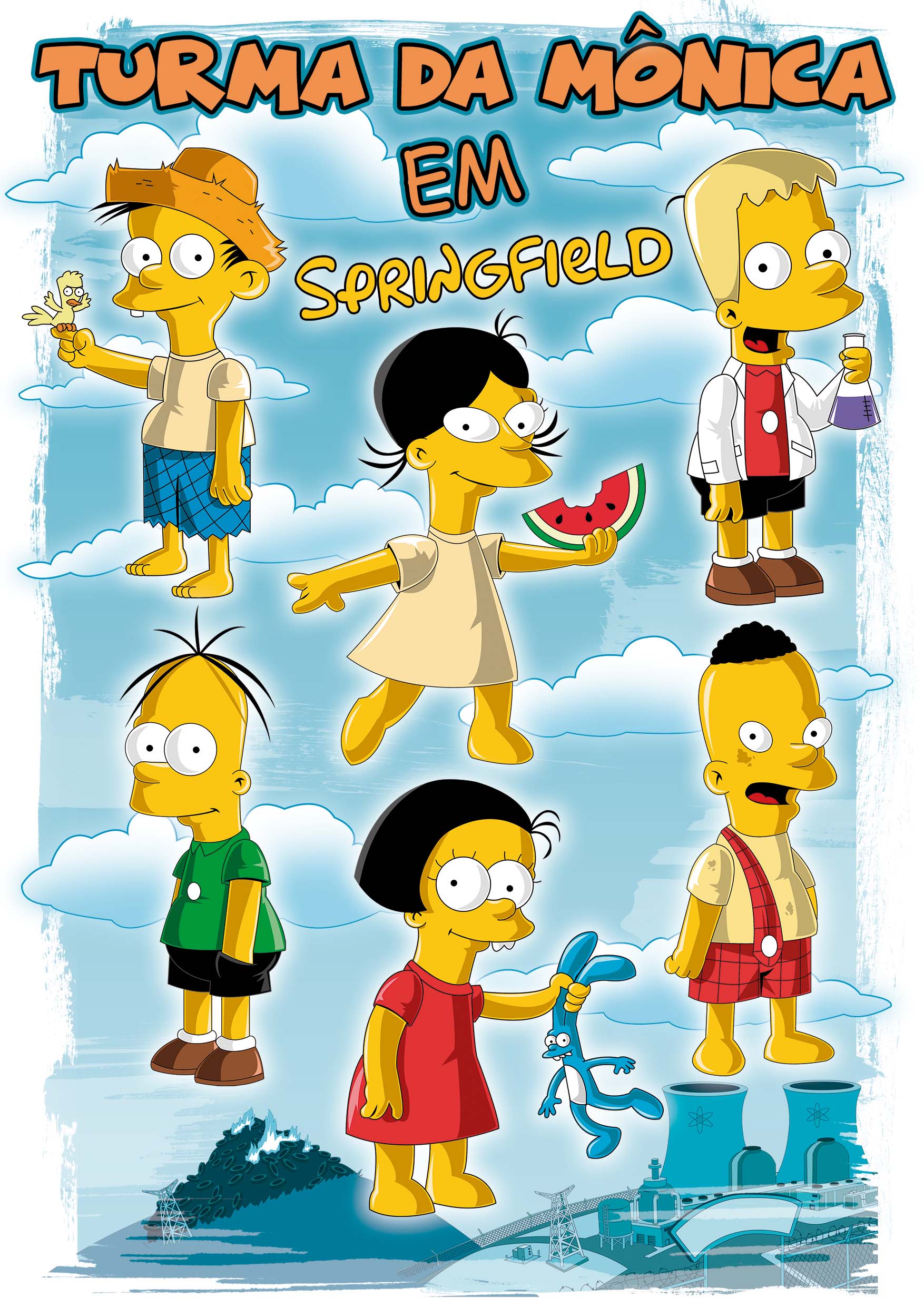 Camiseta Turma da Mônica Springfield