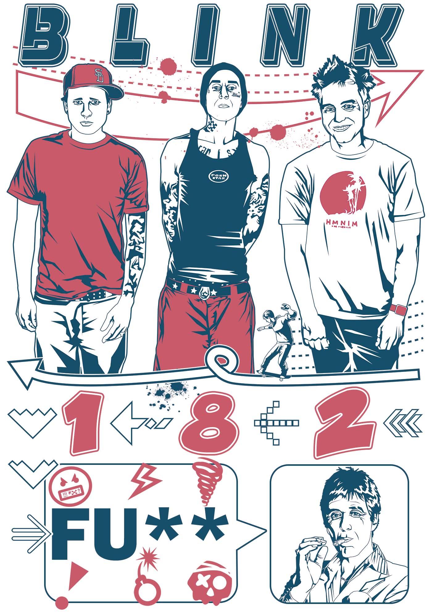 Camiseta Blink182 Fu**(Pacino)