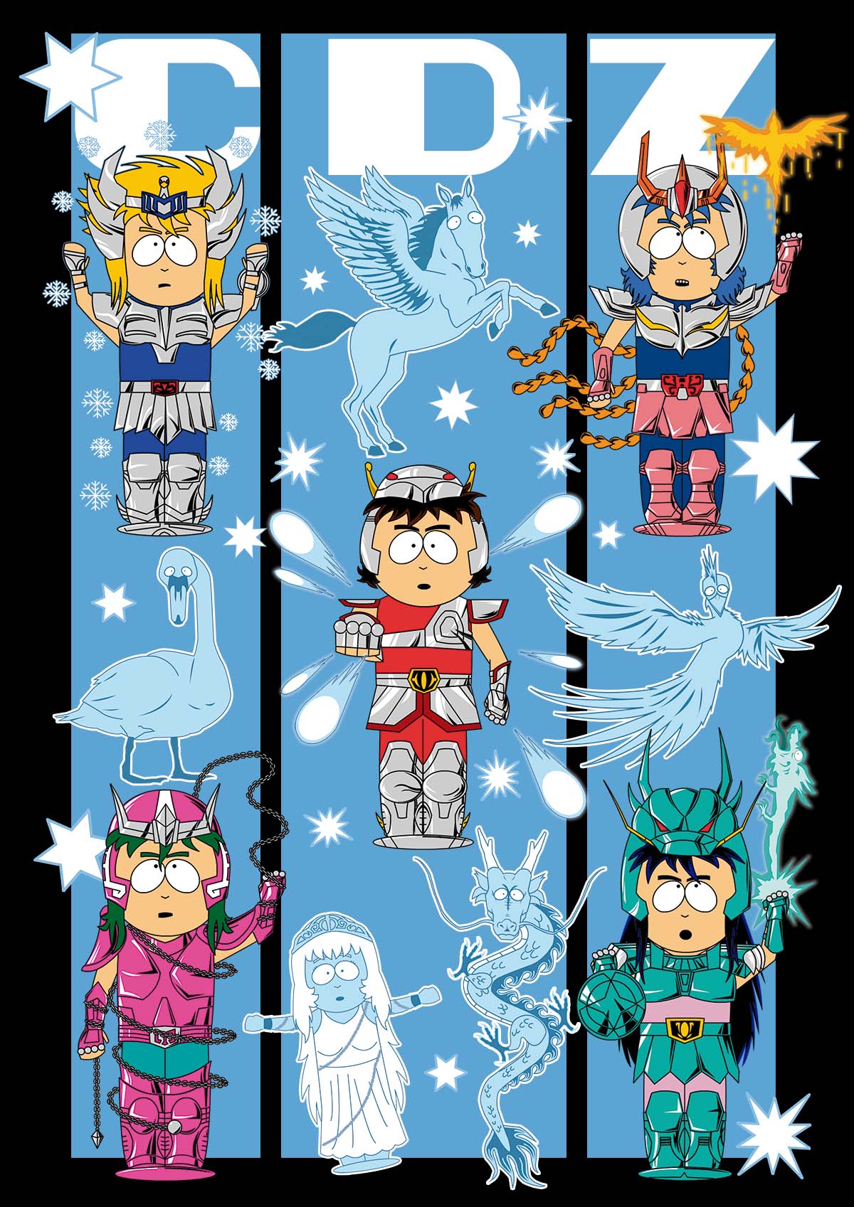 Camiseta Cavaleiros do Zodíaco (SP)