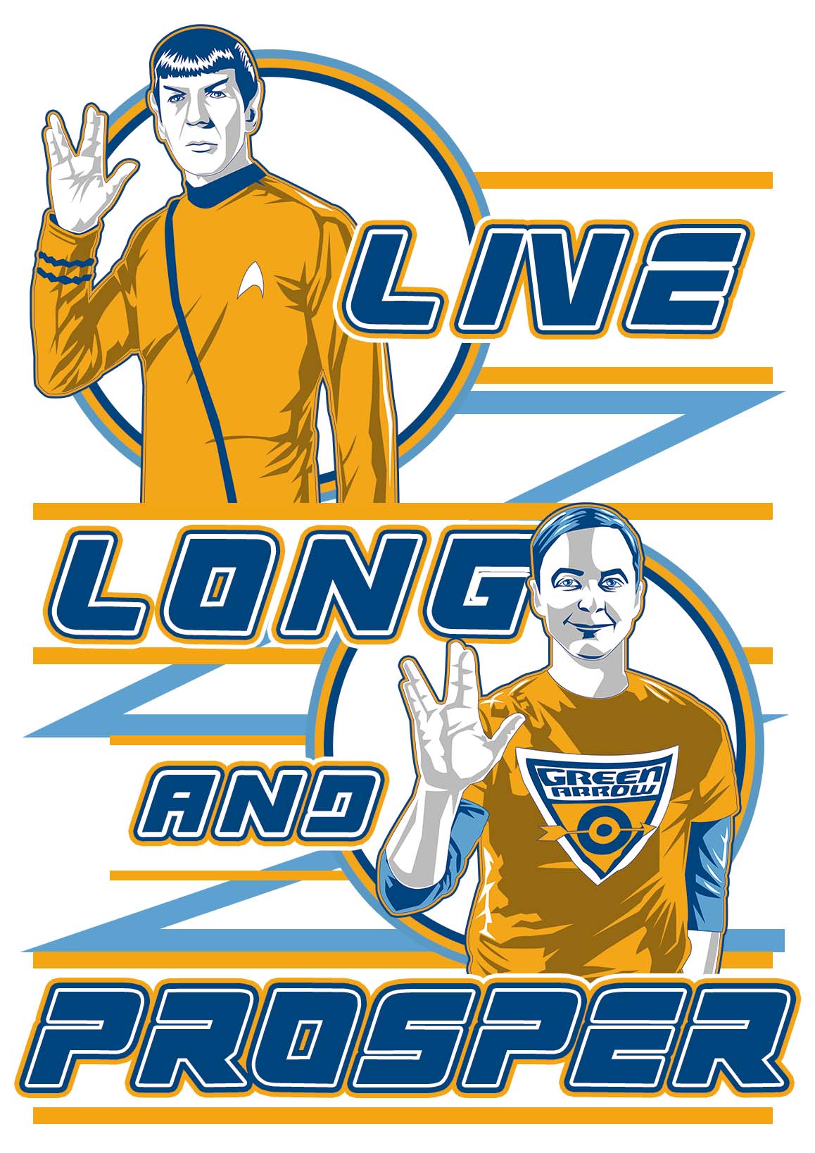 Camiseta Sheldon and Spock - BigBangTheory & StarTrek 