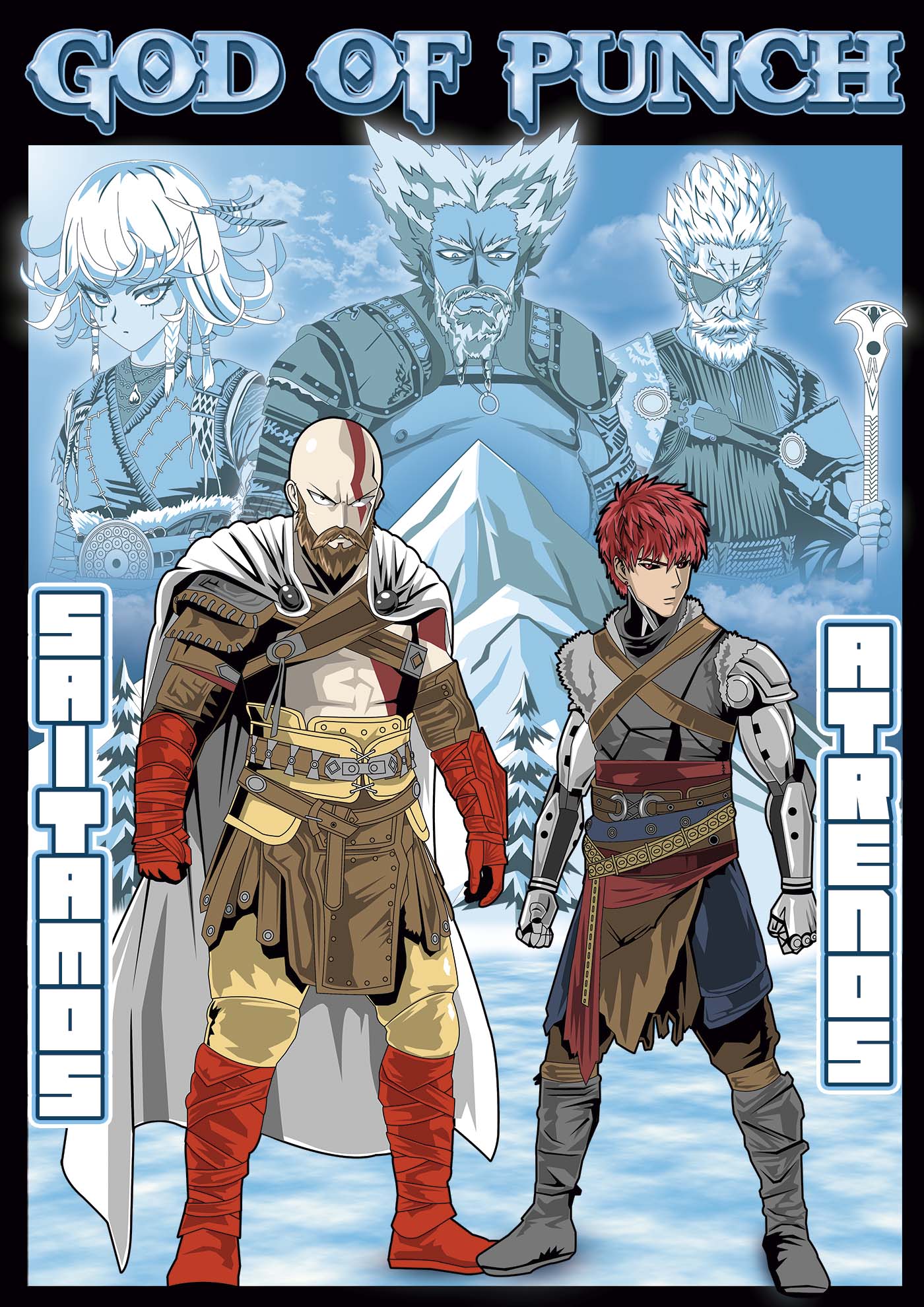 Camiseta God of War Ragnarök / One-Punch Man 